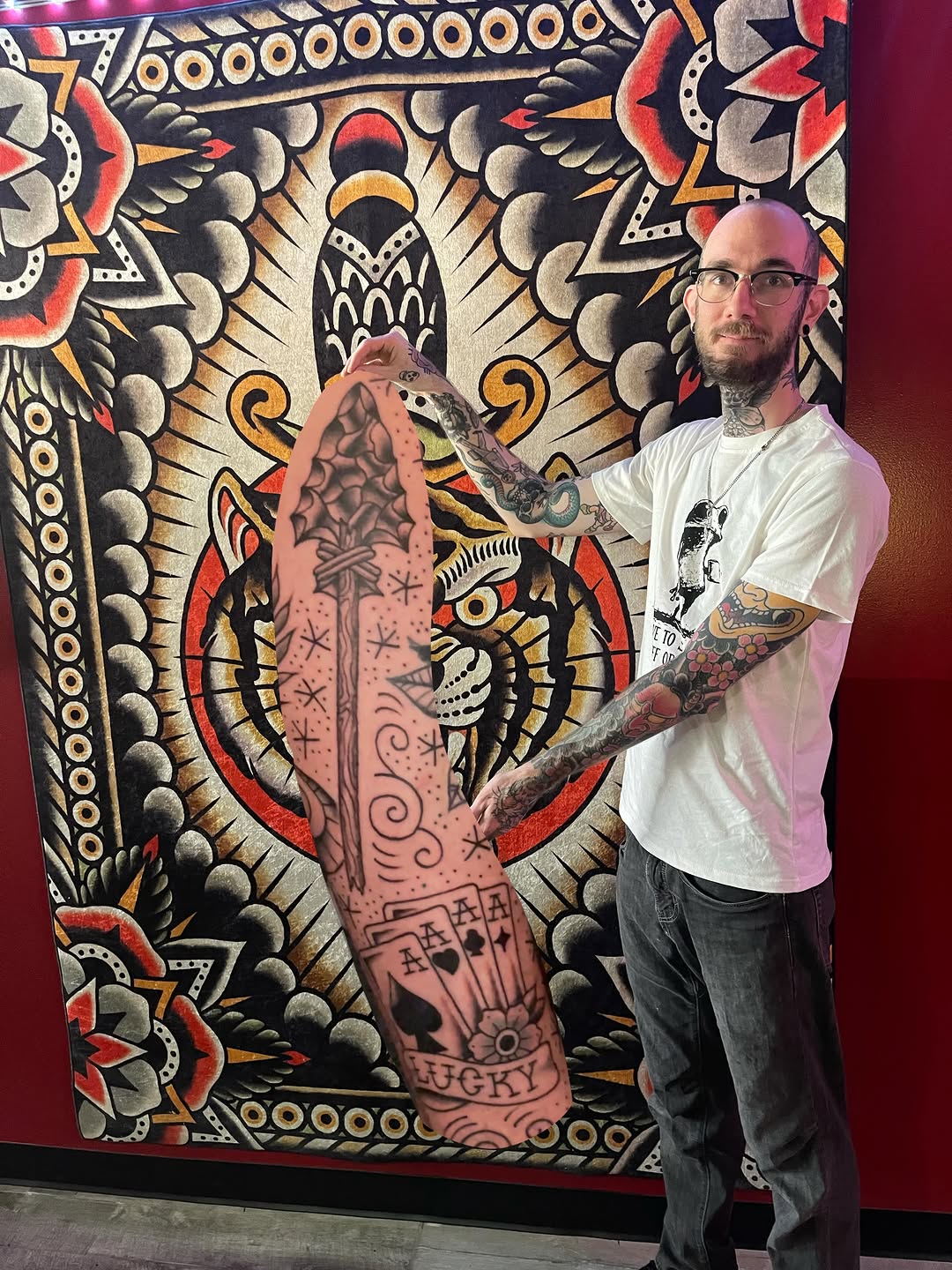 Tattoo by @brandonhtattoo — american_traditional, lettering_script
