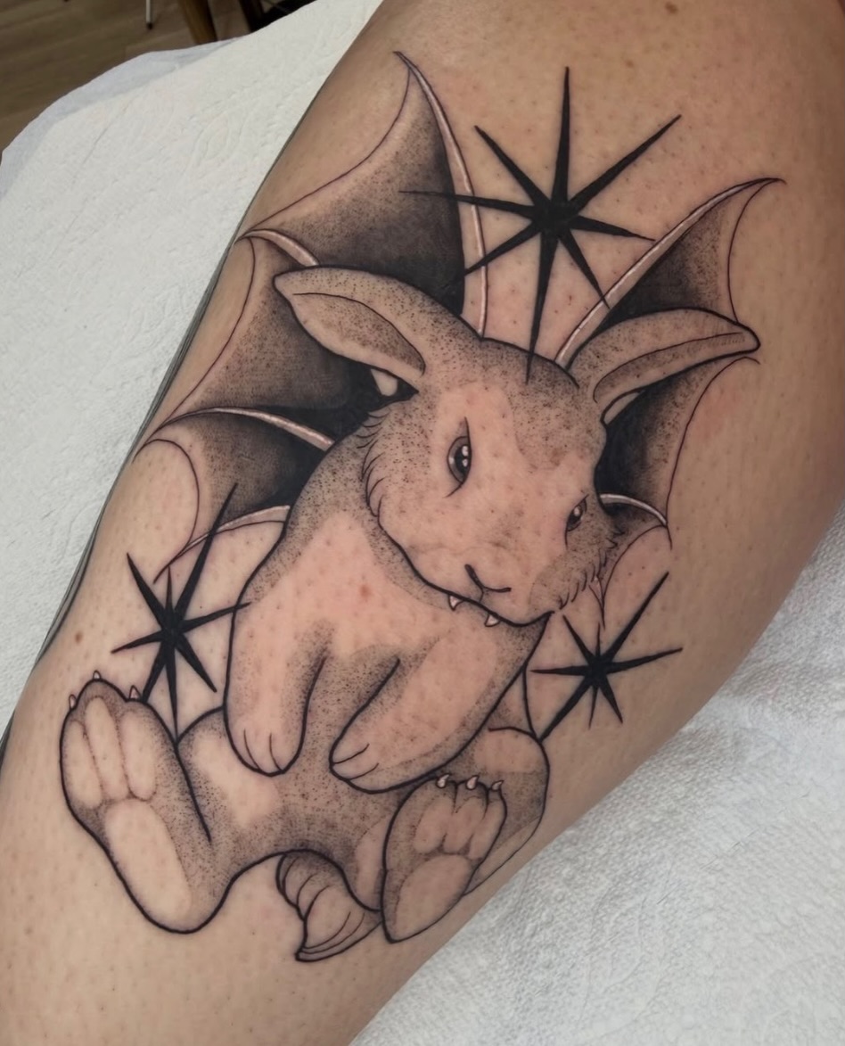 Tattoo by @peachyansley β illustrative, black_and_grey
