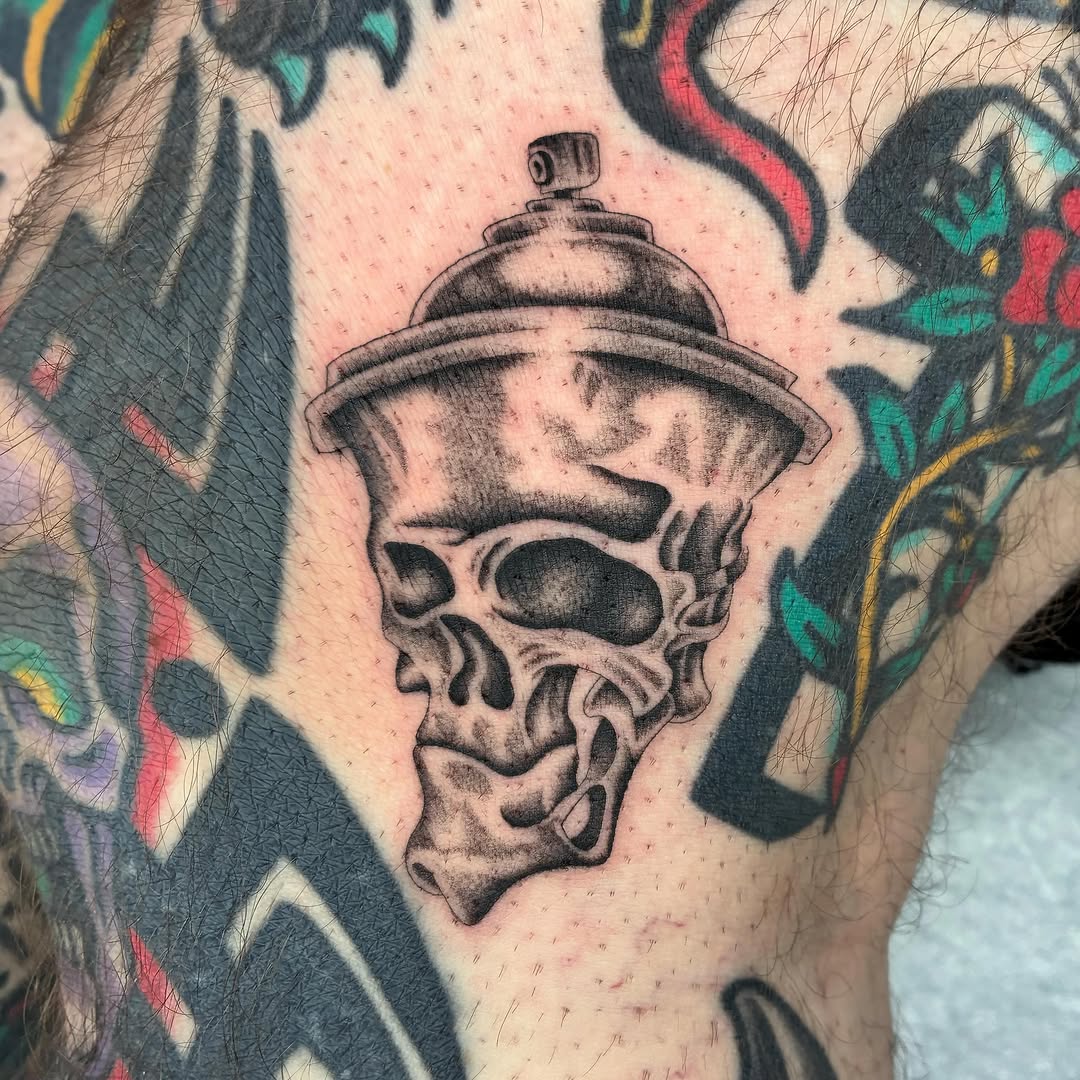 Tattoo by @tiyannagarlic — black_and_grey, realism