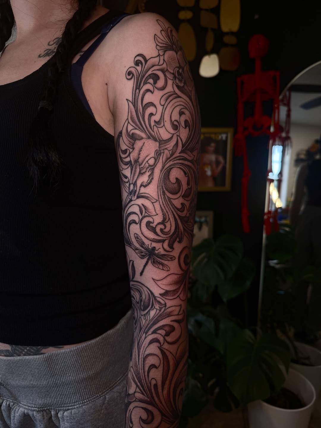Tattoo by @inked_by_ki — black_and_grey, ornamental