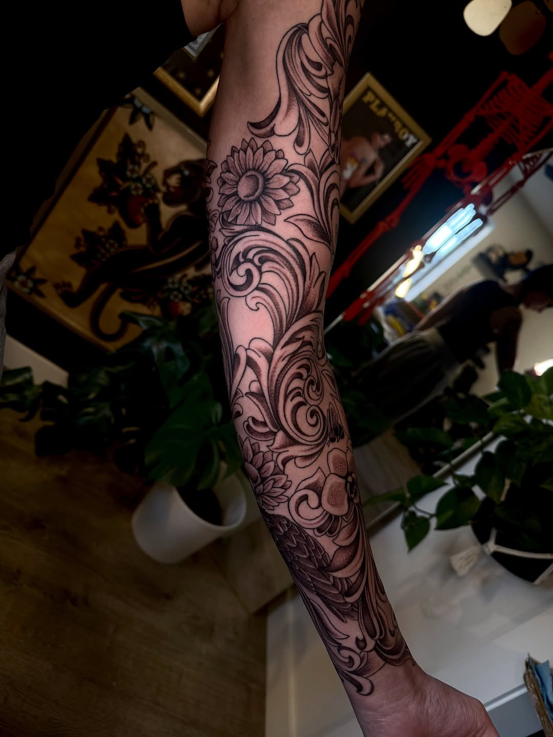 Tattoo by @inked_by_ki — ornamental, black_and_grey