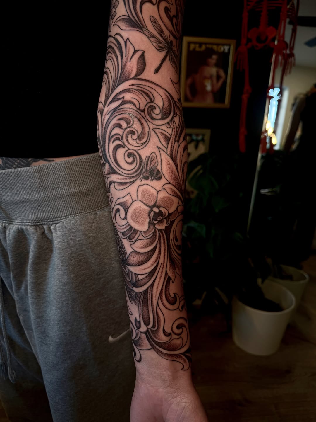 Tattoo by @inked_by_ki — black_and_grey, ornamental