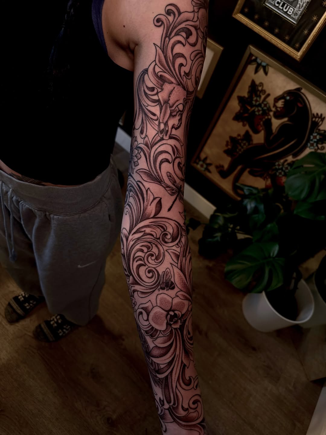 Tattoo by @inked_by_ki — black_and_grey, ornamental