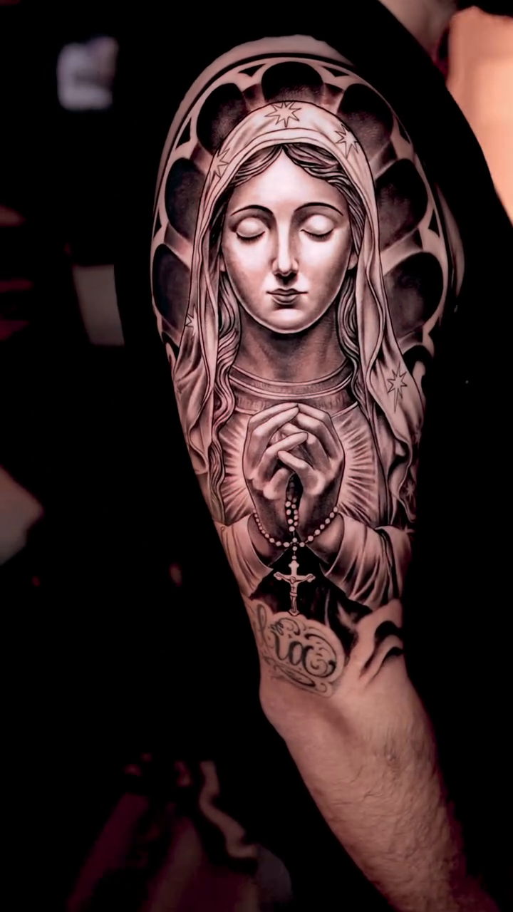 Tattoo by @artfabn โ realism, black_and_grey