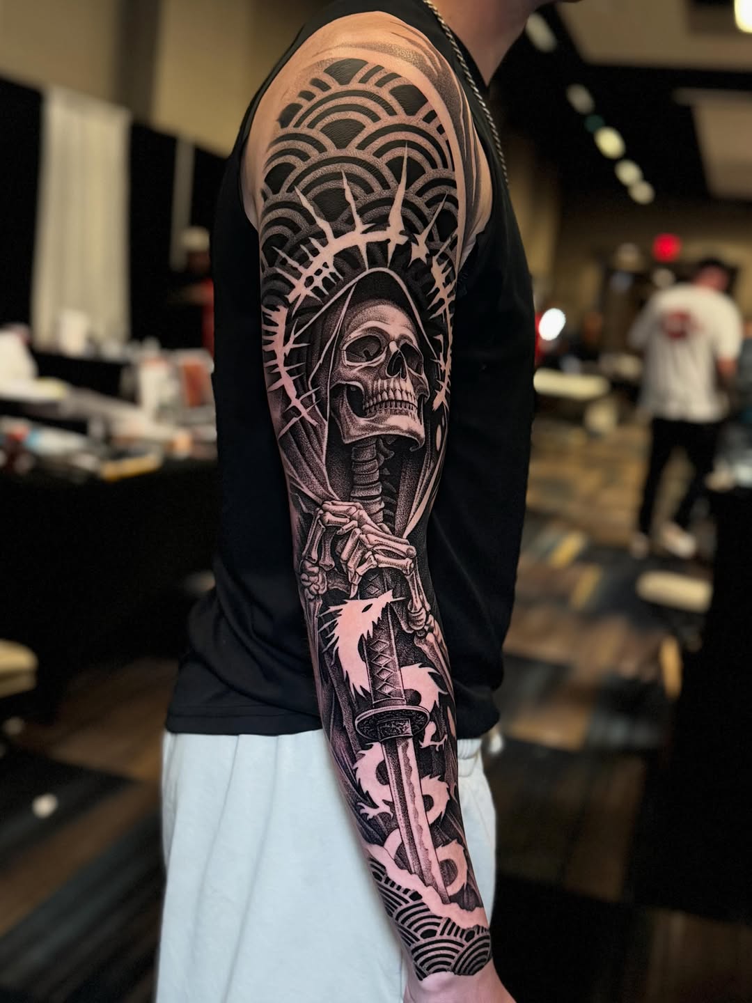 Tattoo by @grineylagantattoo — black_and_grey, realism
