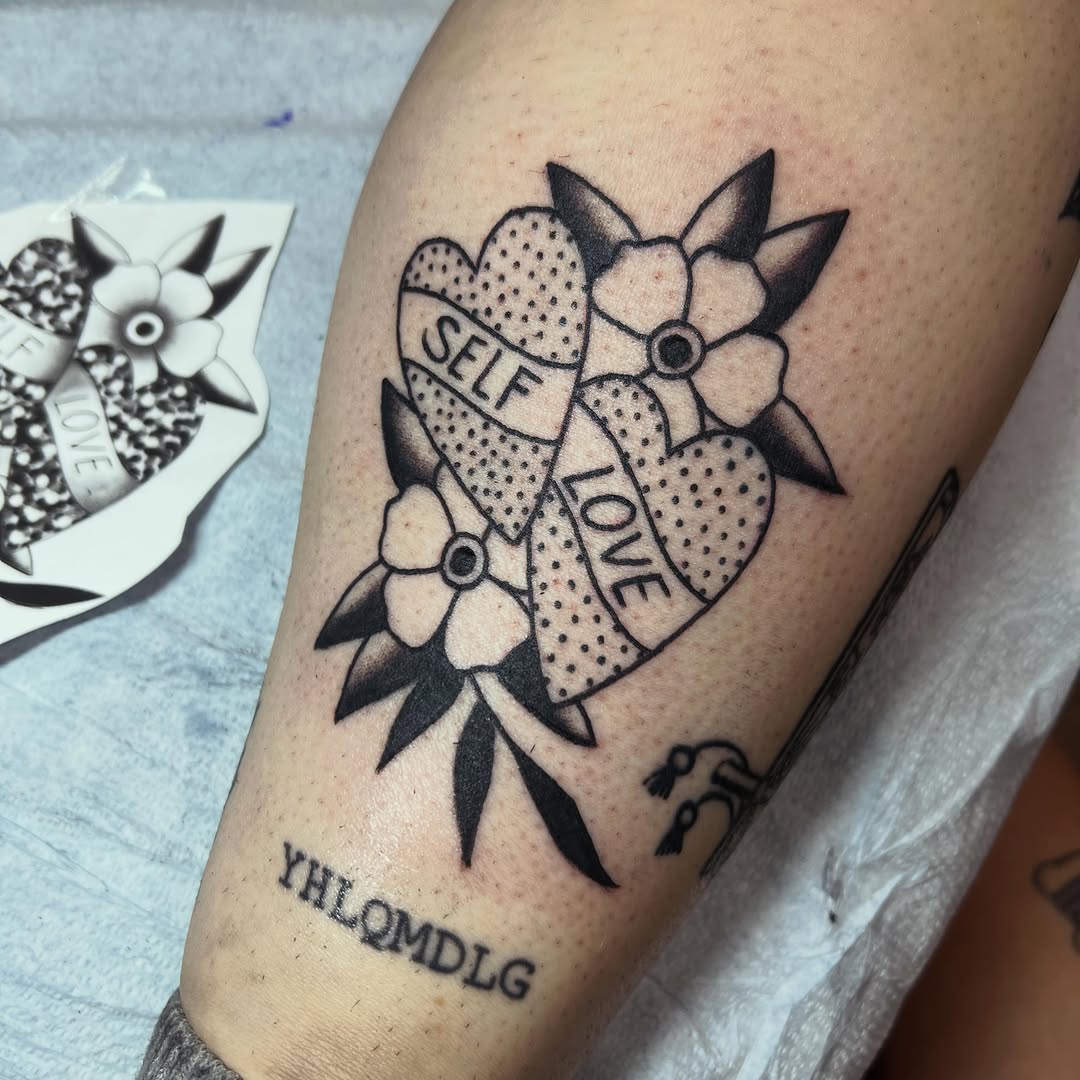 Tattoo by @tenderhearttat2 — american_traditional, lettering_script