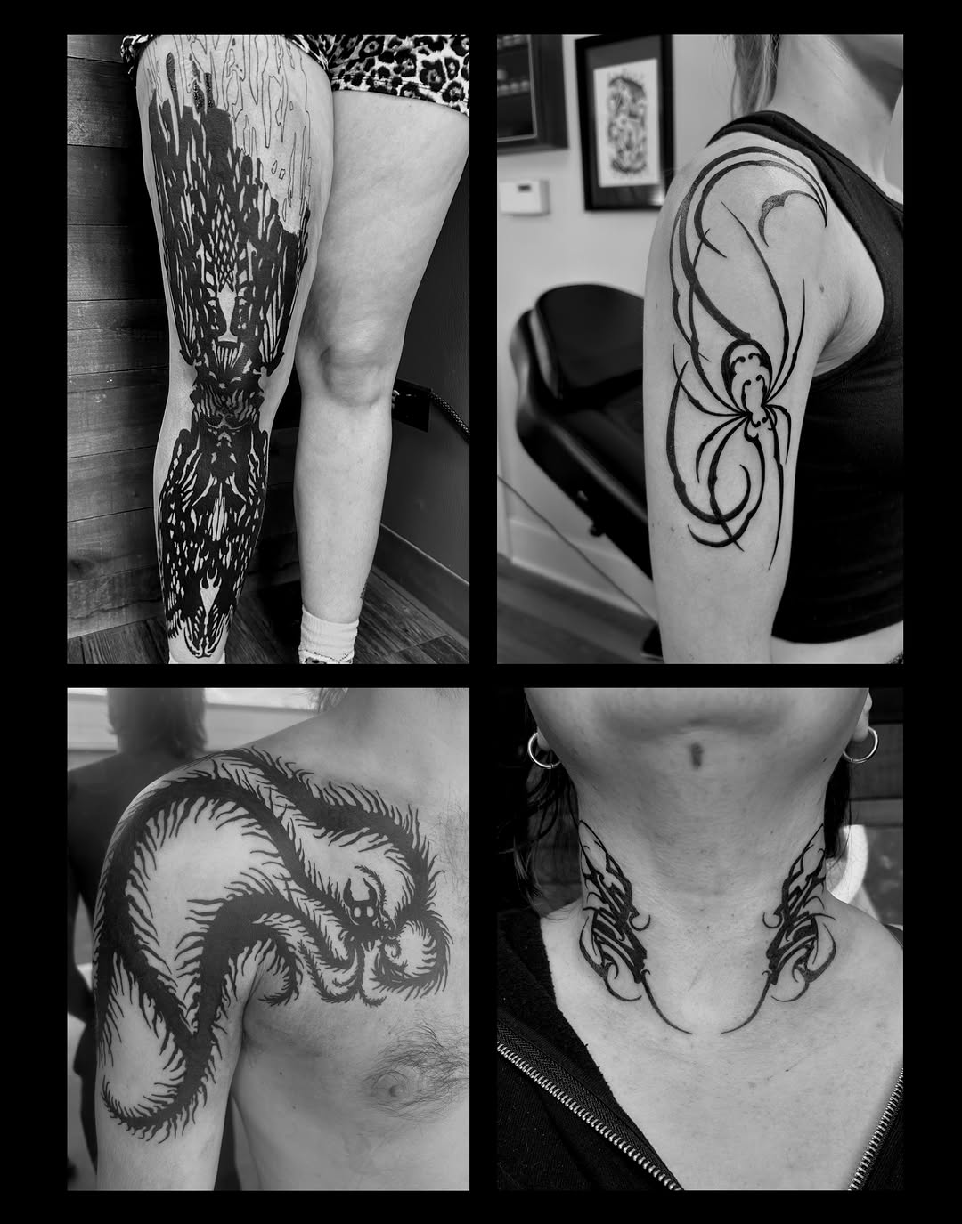 Tattoo by @dokkaebi_ink — blackwork
