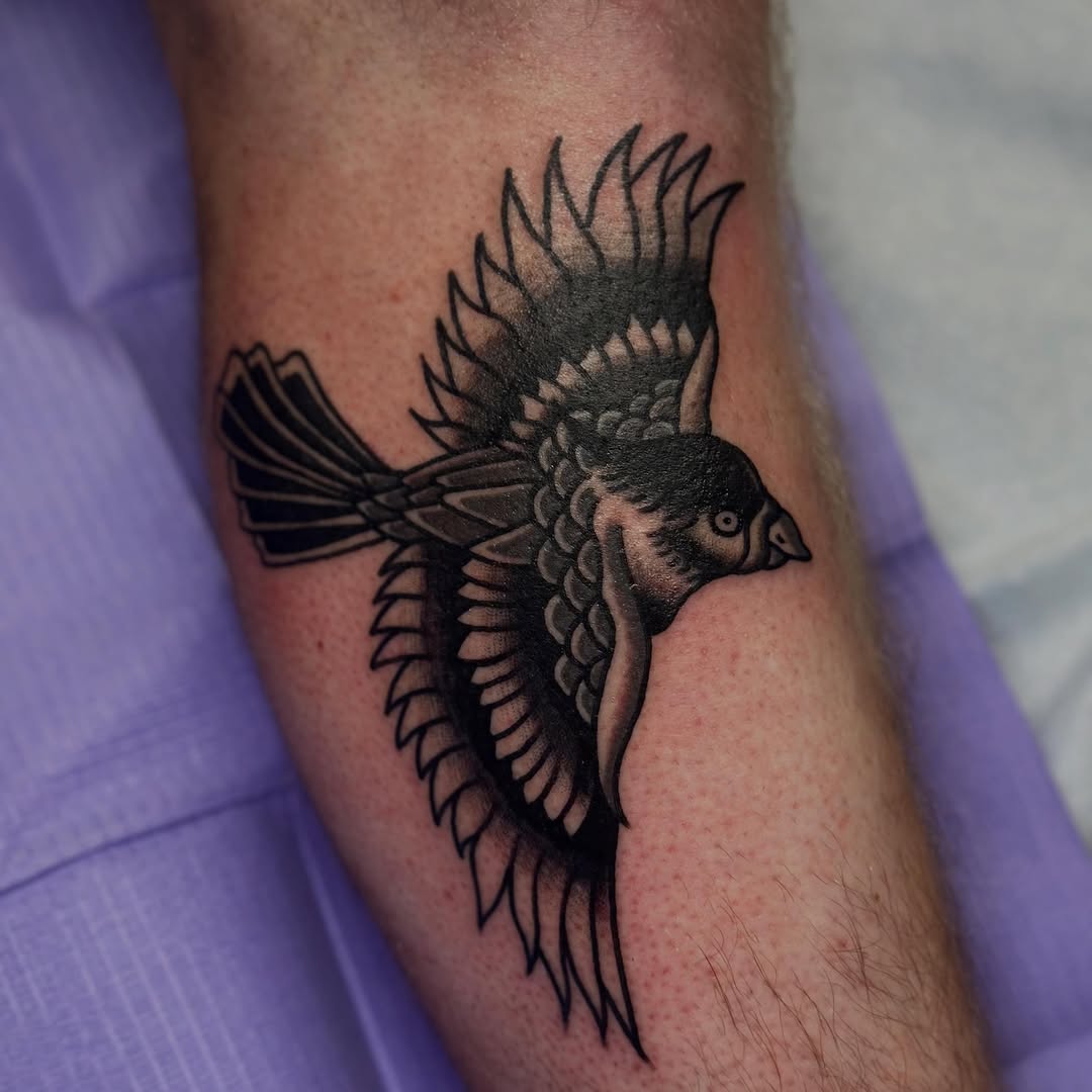 Tattoo by @weepingolive — american_traditional, black_and_grey