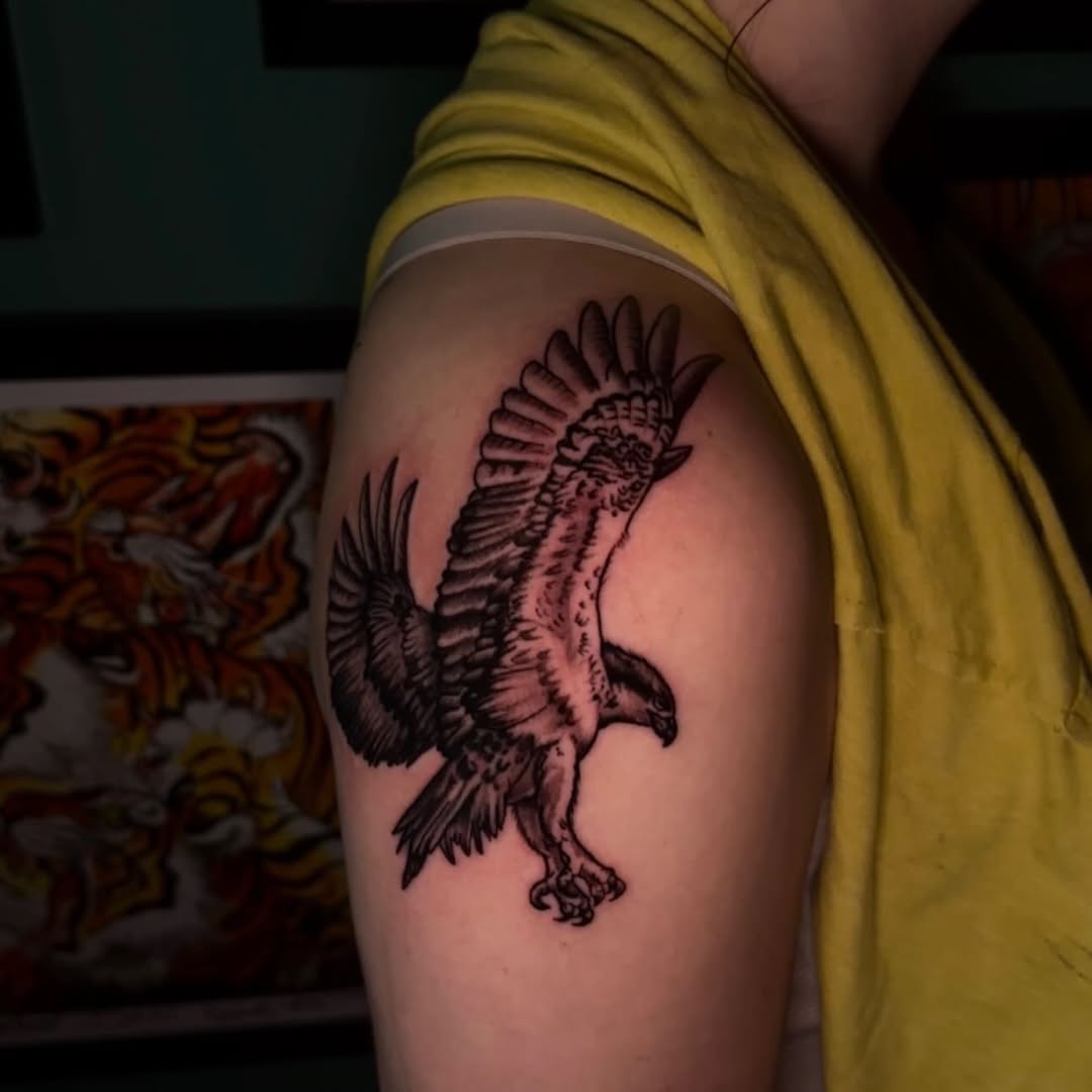 Tattoo by @weepingolive — black_and_grey, realism