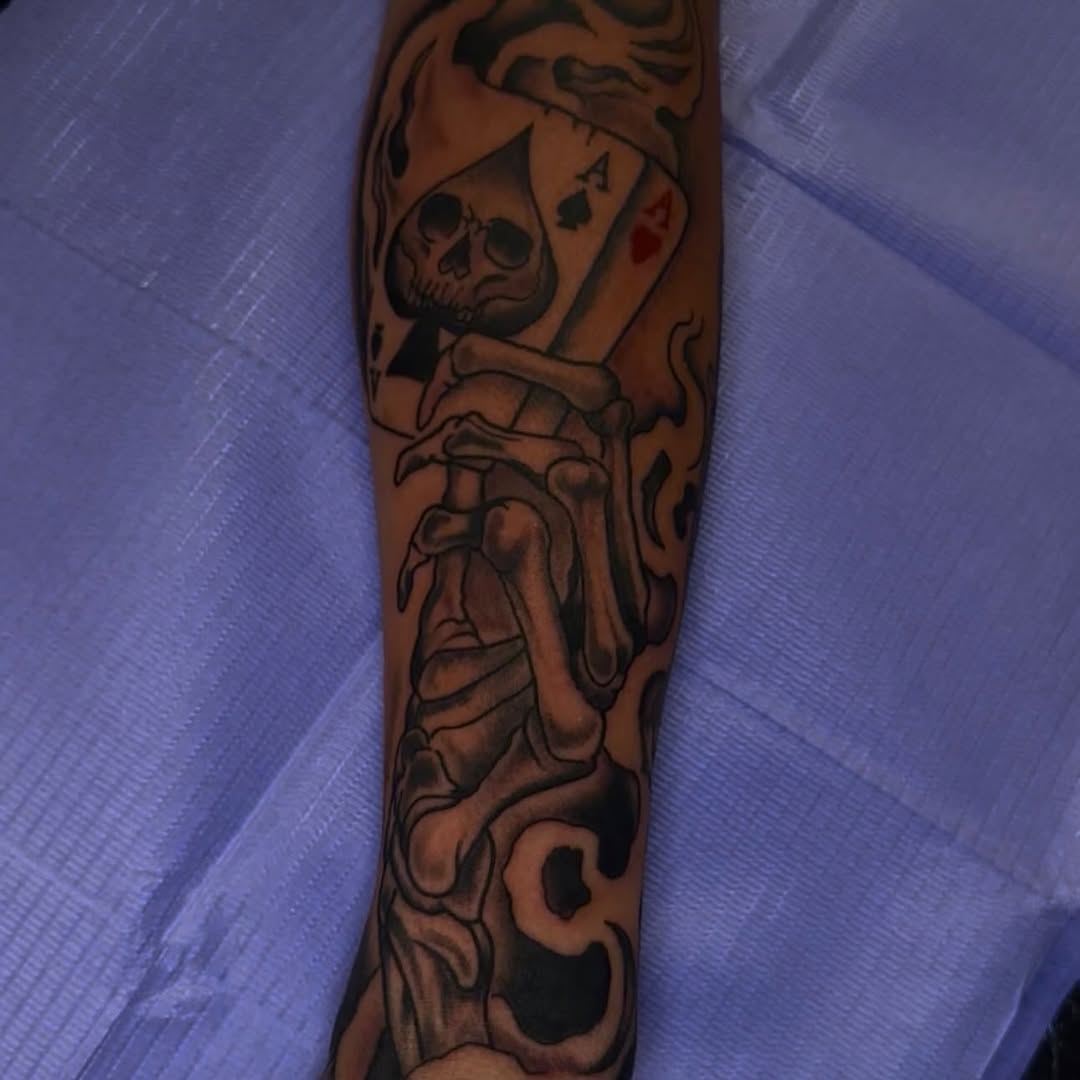 Tattoo by @weepingolive — black_and_grey, illustrative