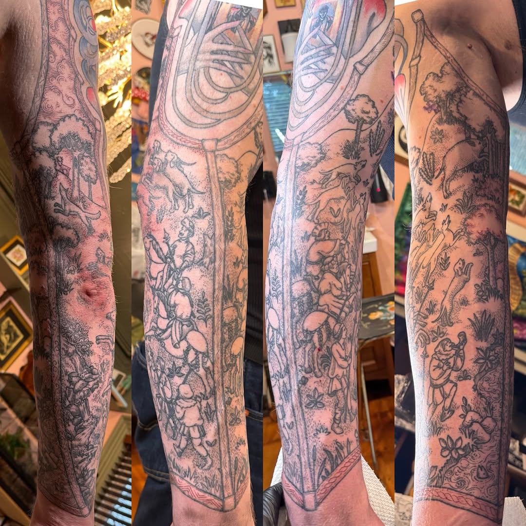 Tattoo by @rebekatattoos โ illustrative, dotwork