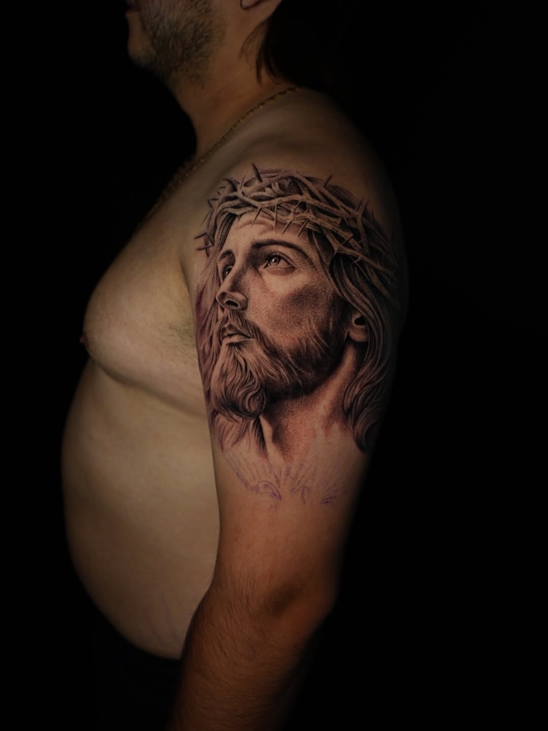 Tattoo by @estevez.ink — realism, black_and_grey