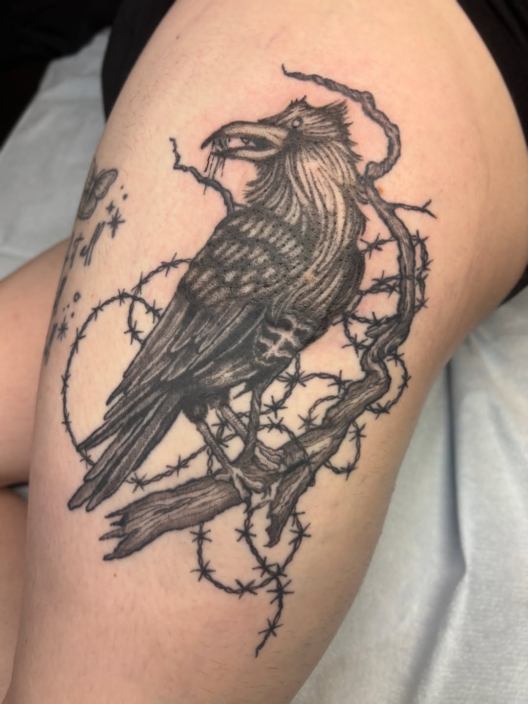 Tattoo by @cooperfckingtats — black_and_grey