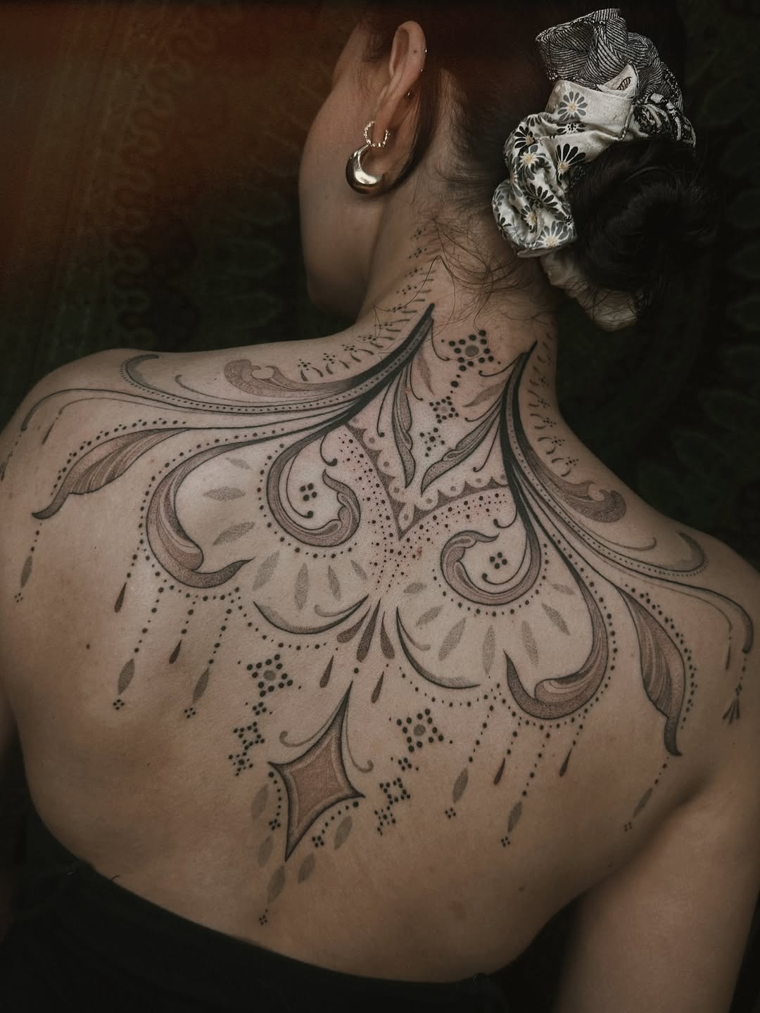 Tattoo by @mushrooomqueen β ornamental, dotwork