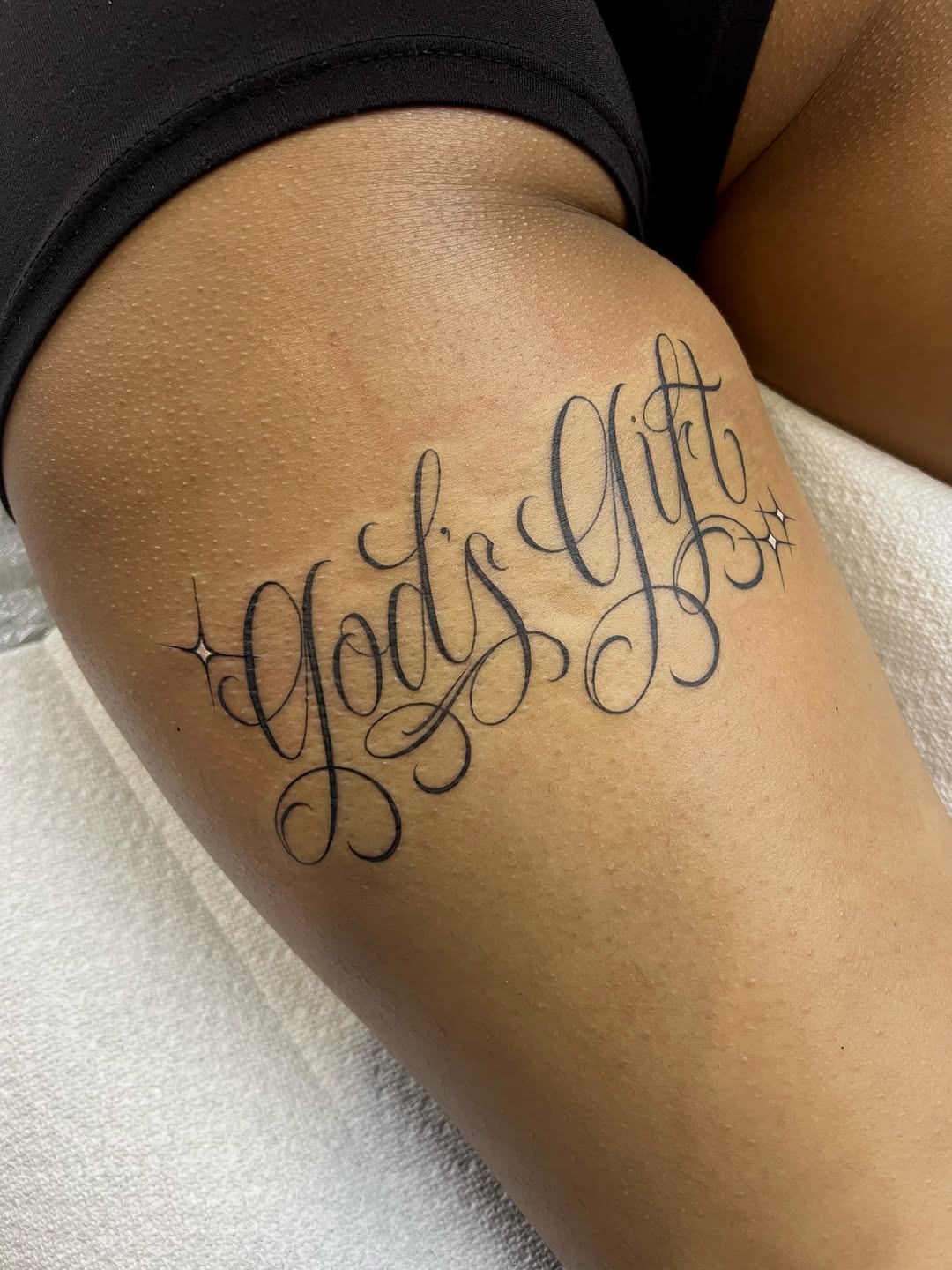 Tattoo by @dvminiquex — lettering_script
