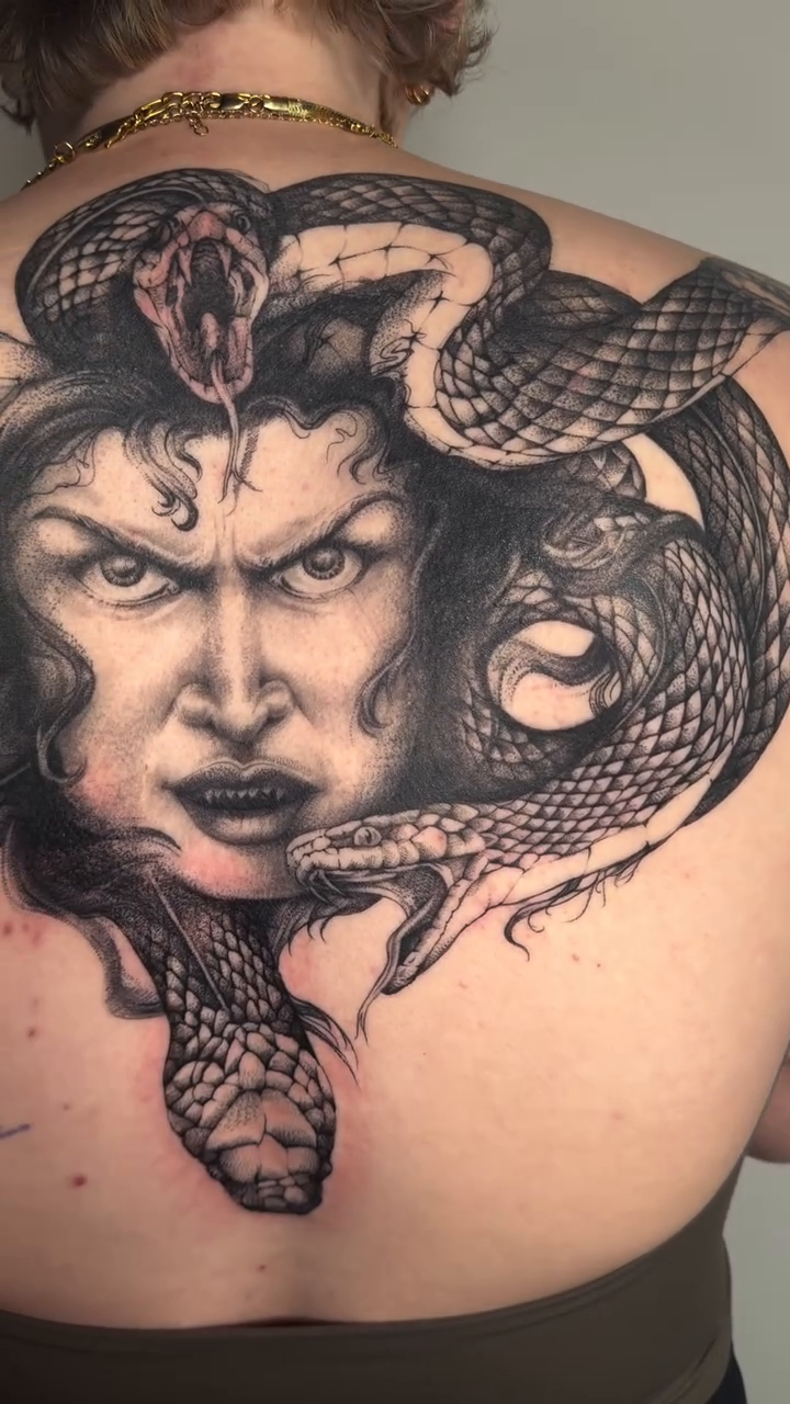 Tattoo by @artbyalyssacarbonara — realism, black_and_grey
