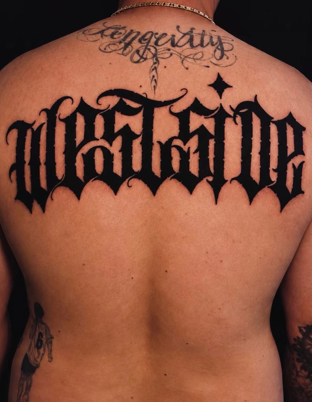 Tattoo by @felix562_ — lettering_script, blackwork