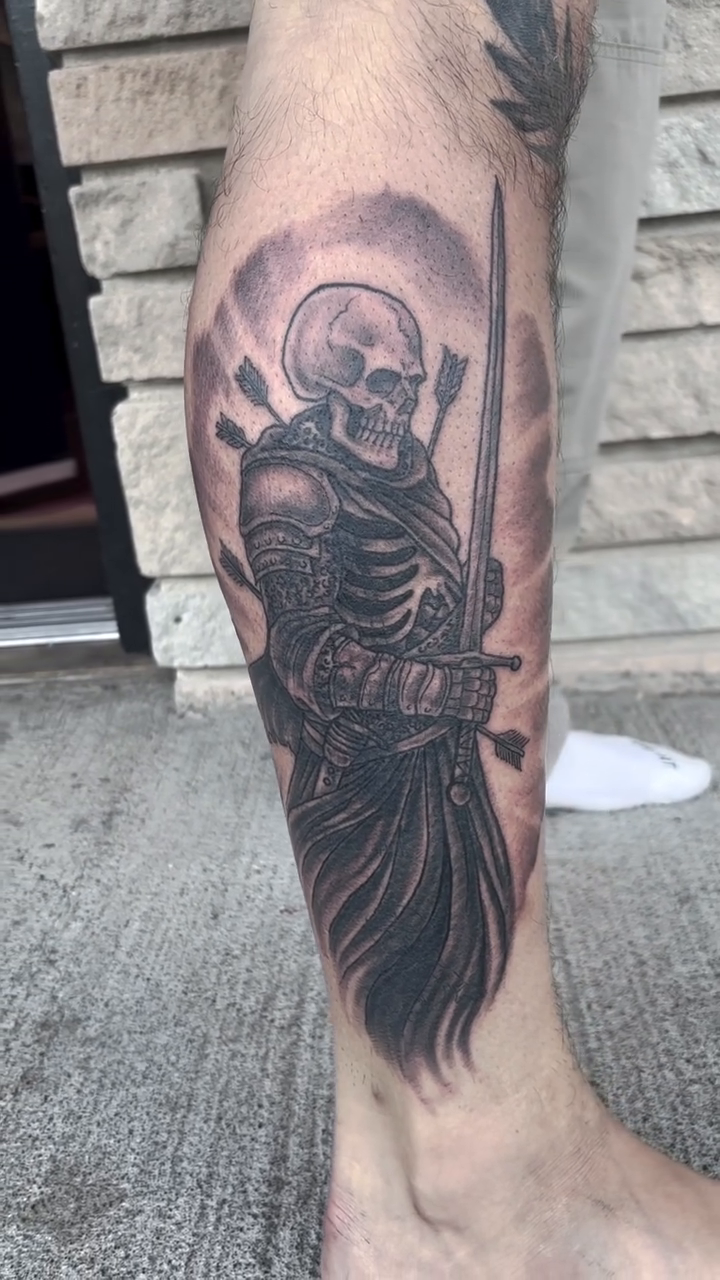 Tattoo by @stefanhagartattooer — dark_realism, black_and_grey