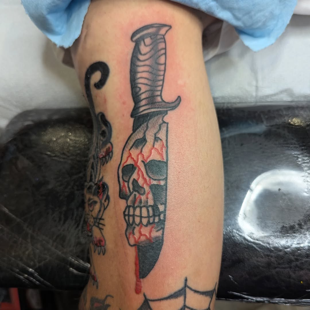 Tattoo by @bardtattoos — american_traditional, black_and_grey