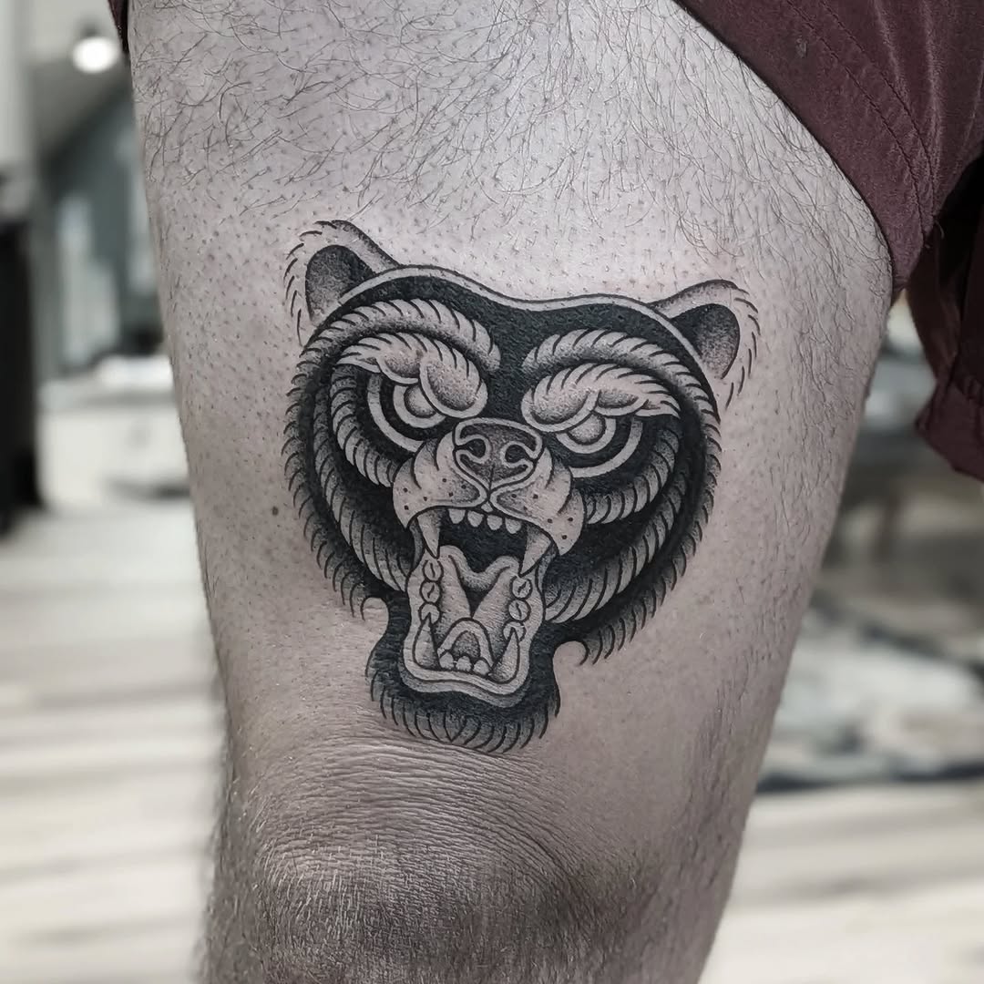 Tattoo by @darkdaystattoos — american_traditional, black_and_grey