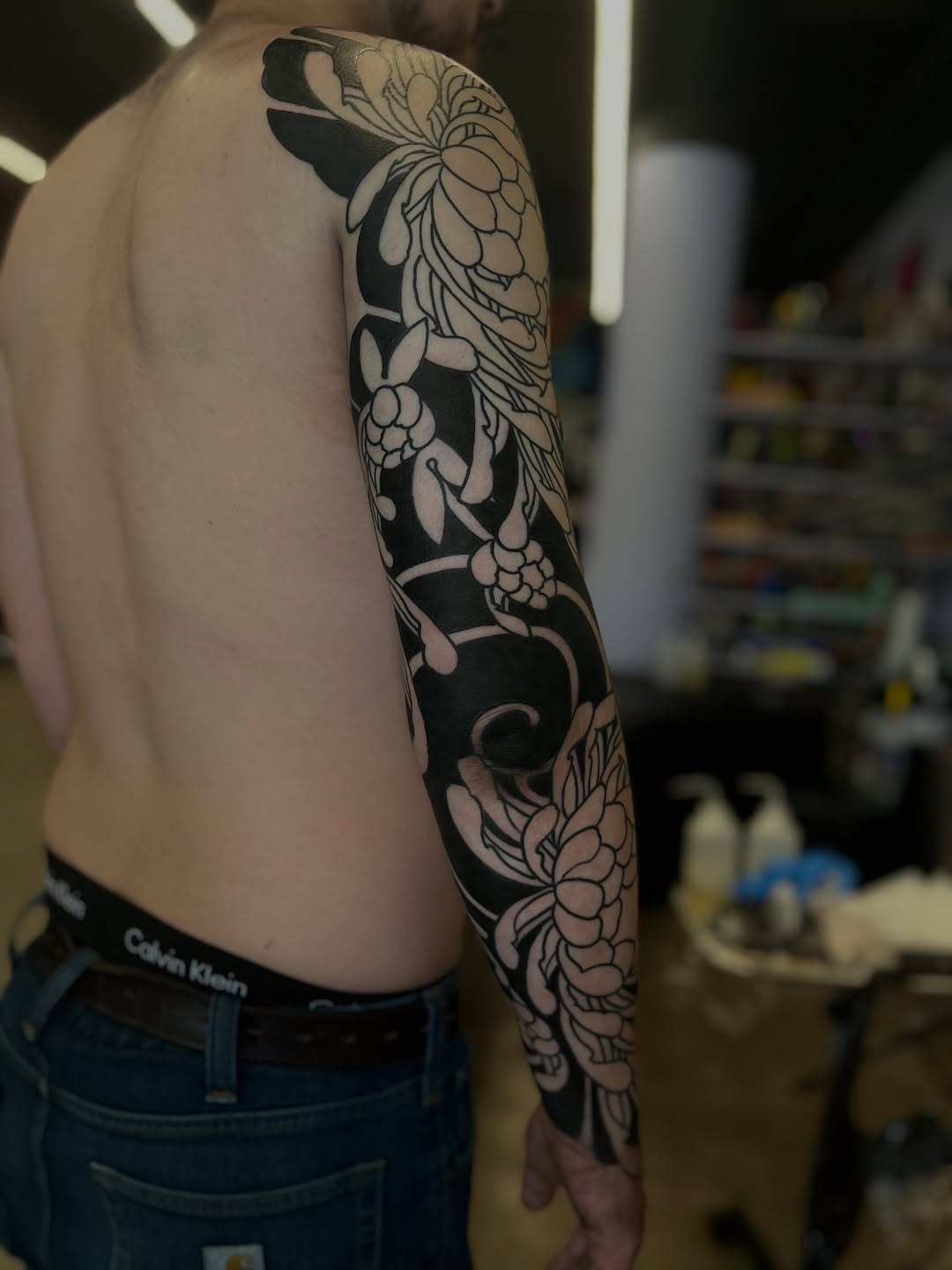Tattoo by @ichibotattoos — blackwork, japanese_irezumi
