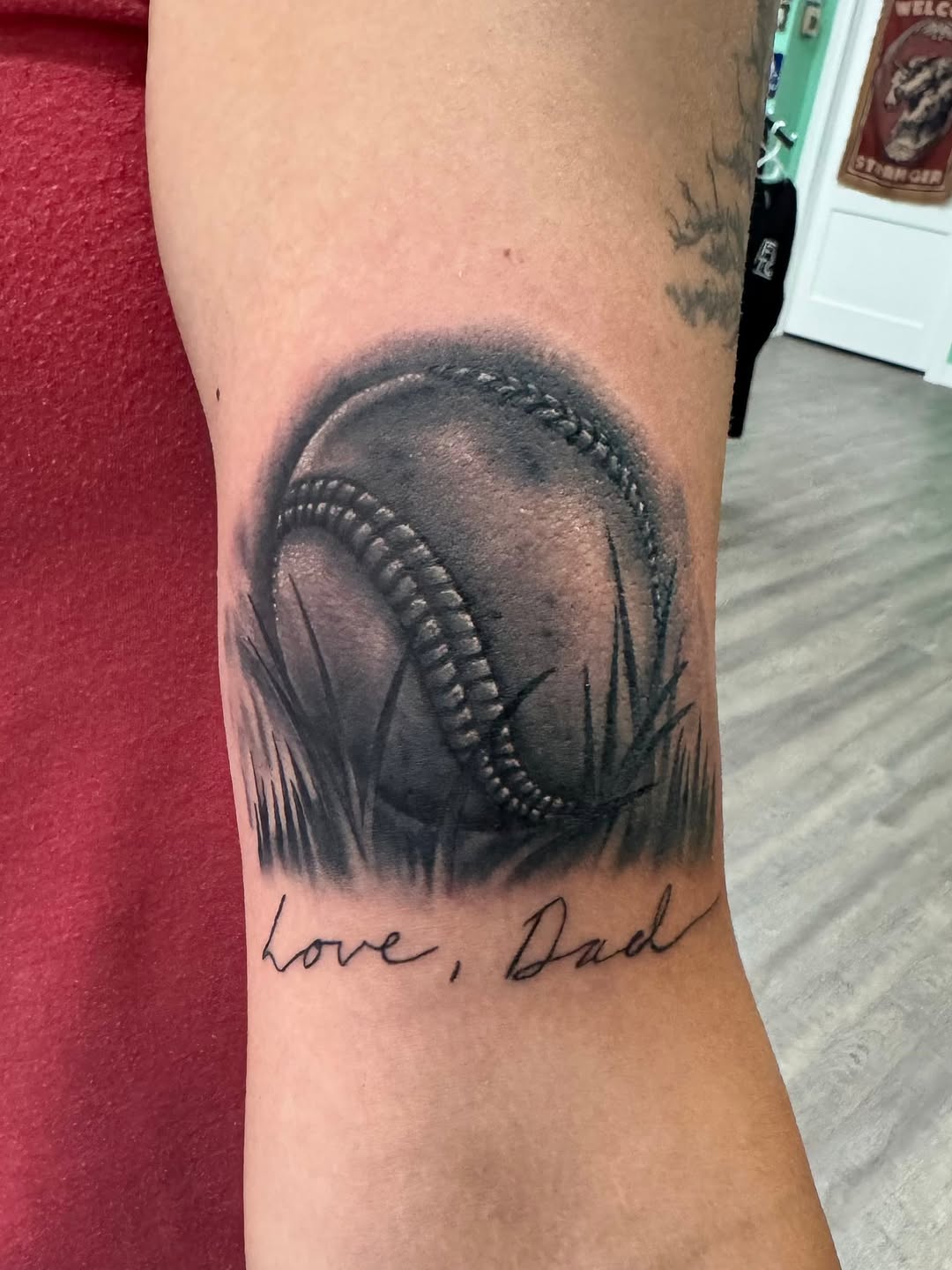 Tattoo by @kinghell73 — realism, lettering_script