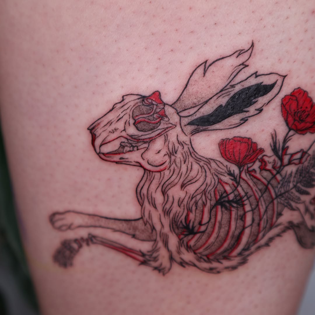 Tattoo by @hbarbarella.art — dark_realism, illustrative
