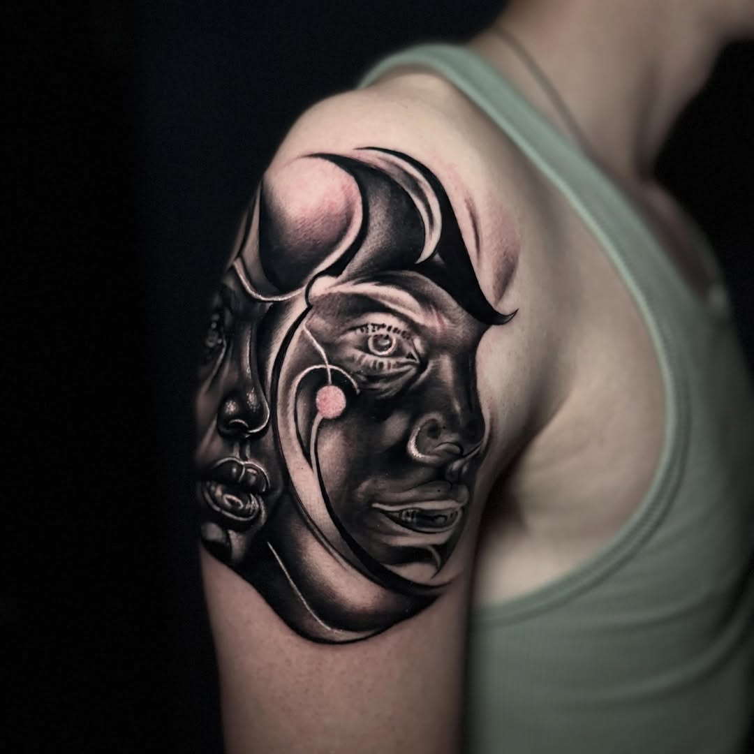 Tattoo by @kat_tattooer โ black_and_grey, realism