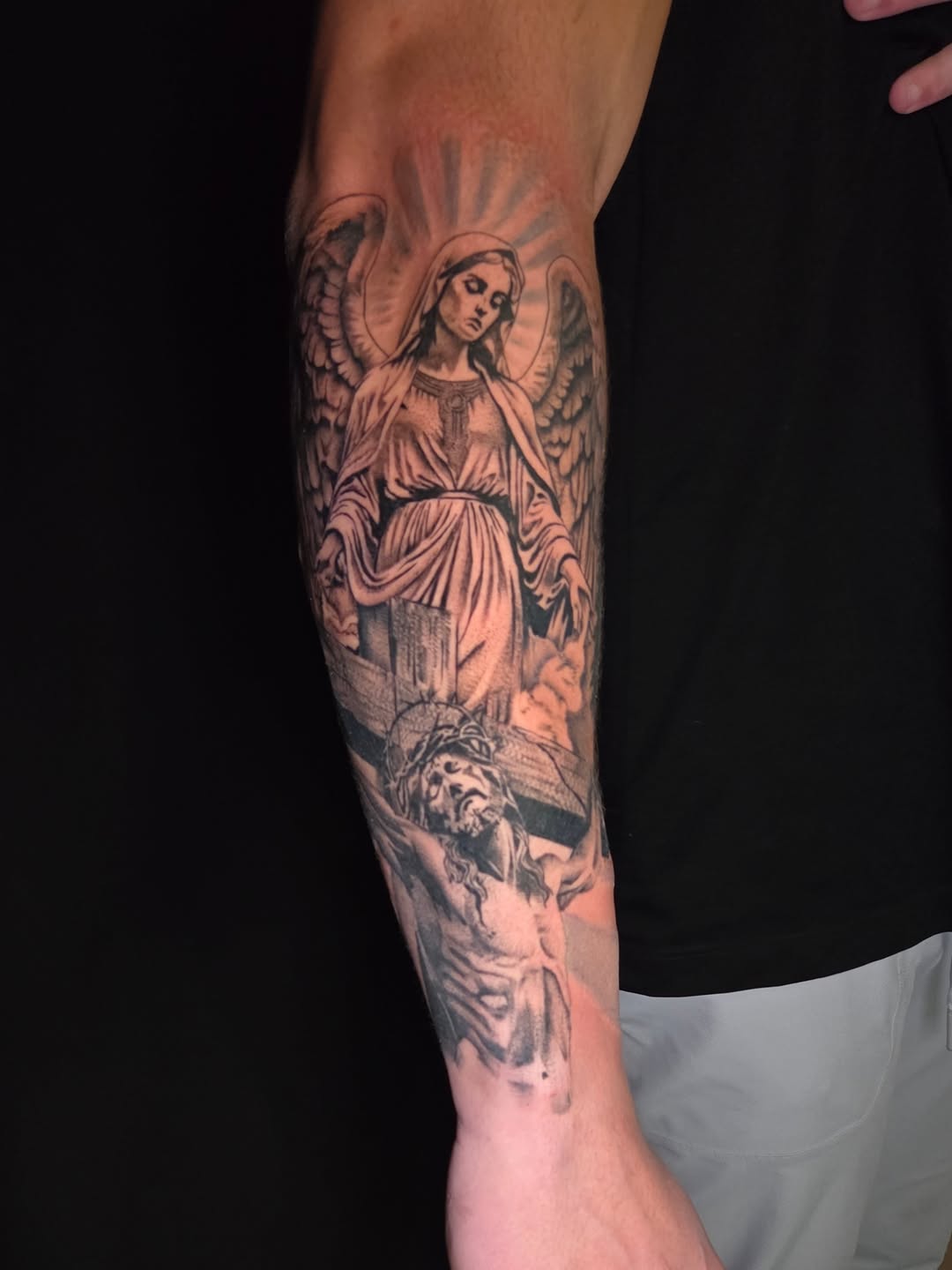 Tattoo by @mayantattoos — realism, black_and_grey