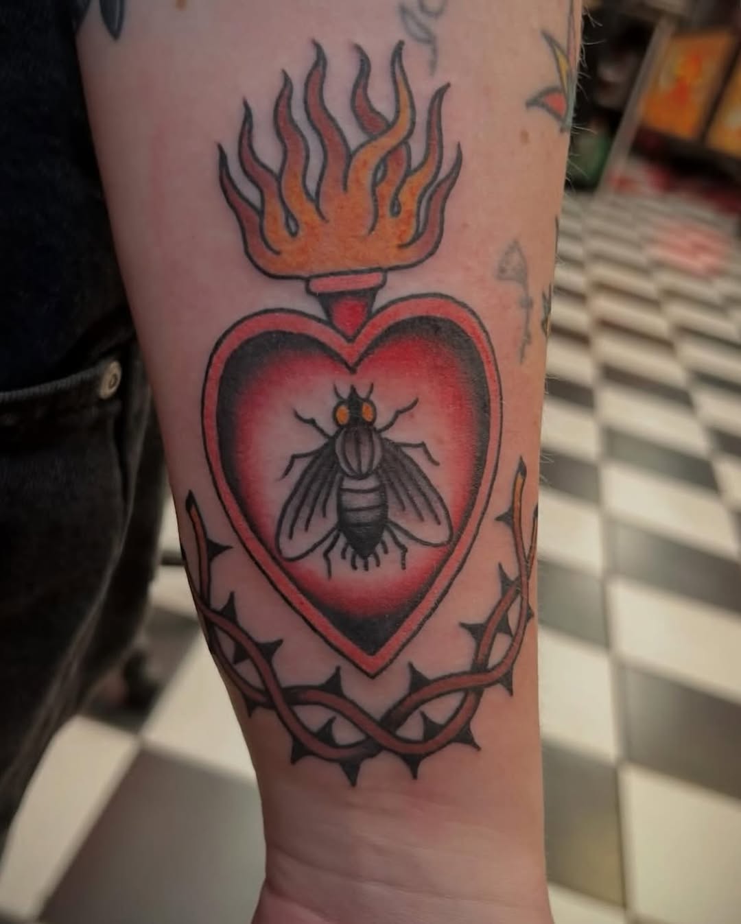 Tattoo by @paultrimbletattoo — american_traditional, black_and_grey