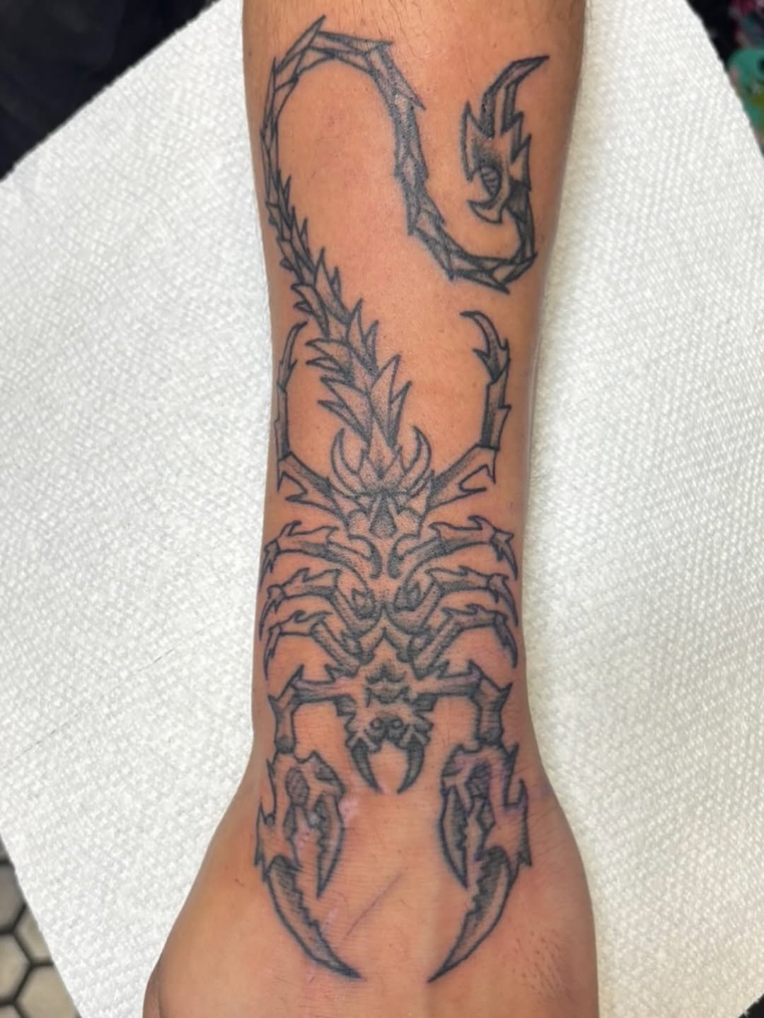 Tattoo by @scottattoos — blackwork