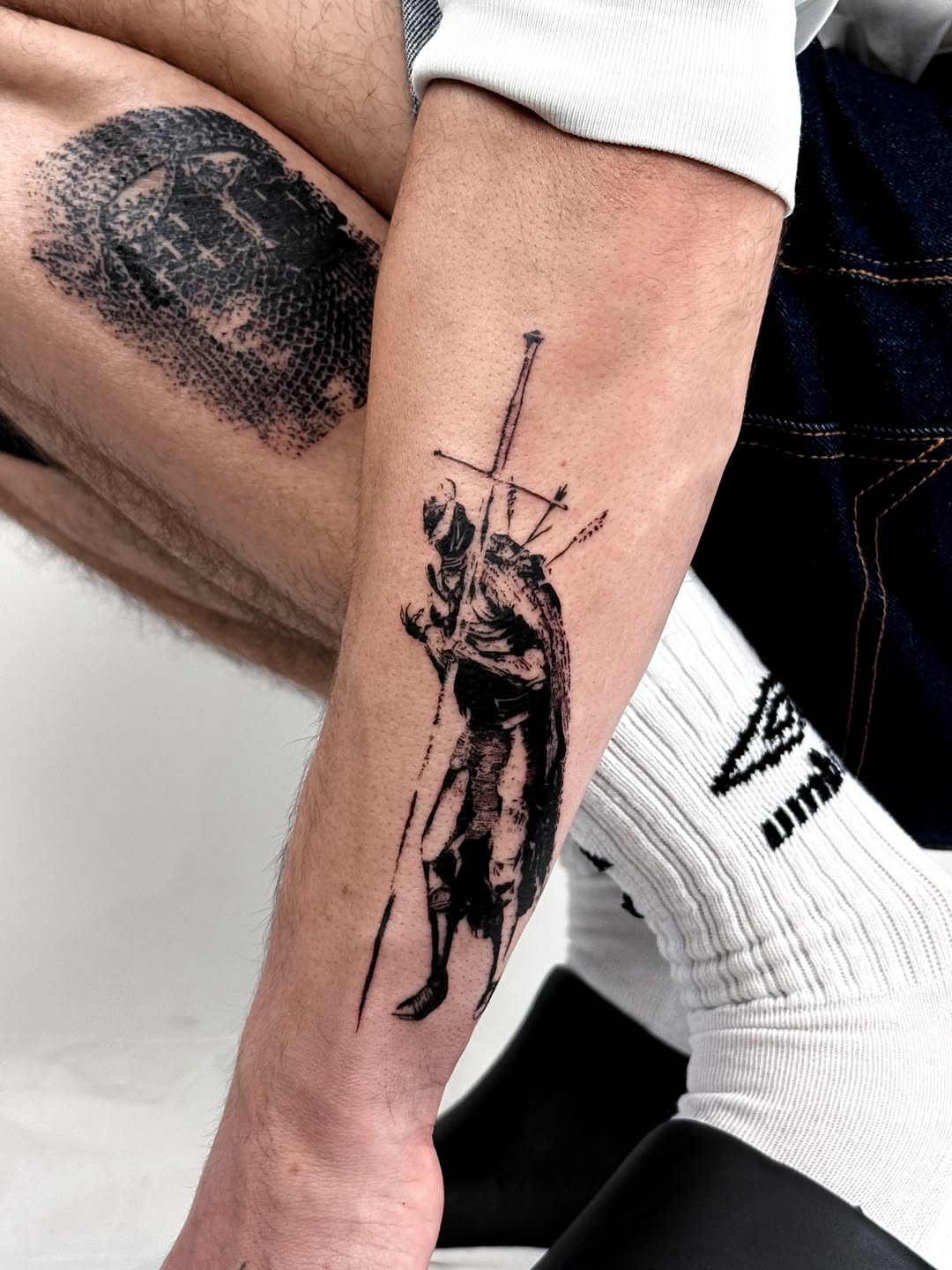 Tattoo by @sabotage.tt β blackwork, illustrative