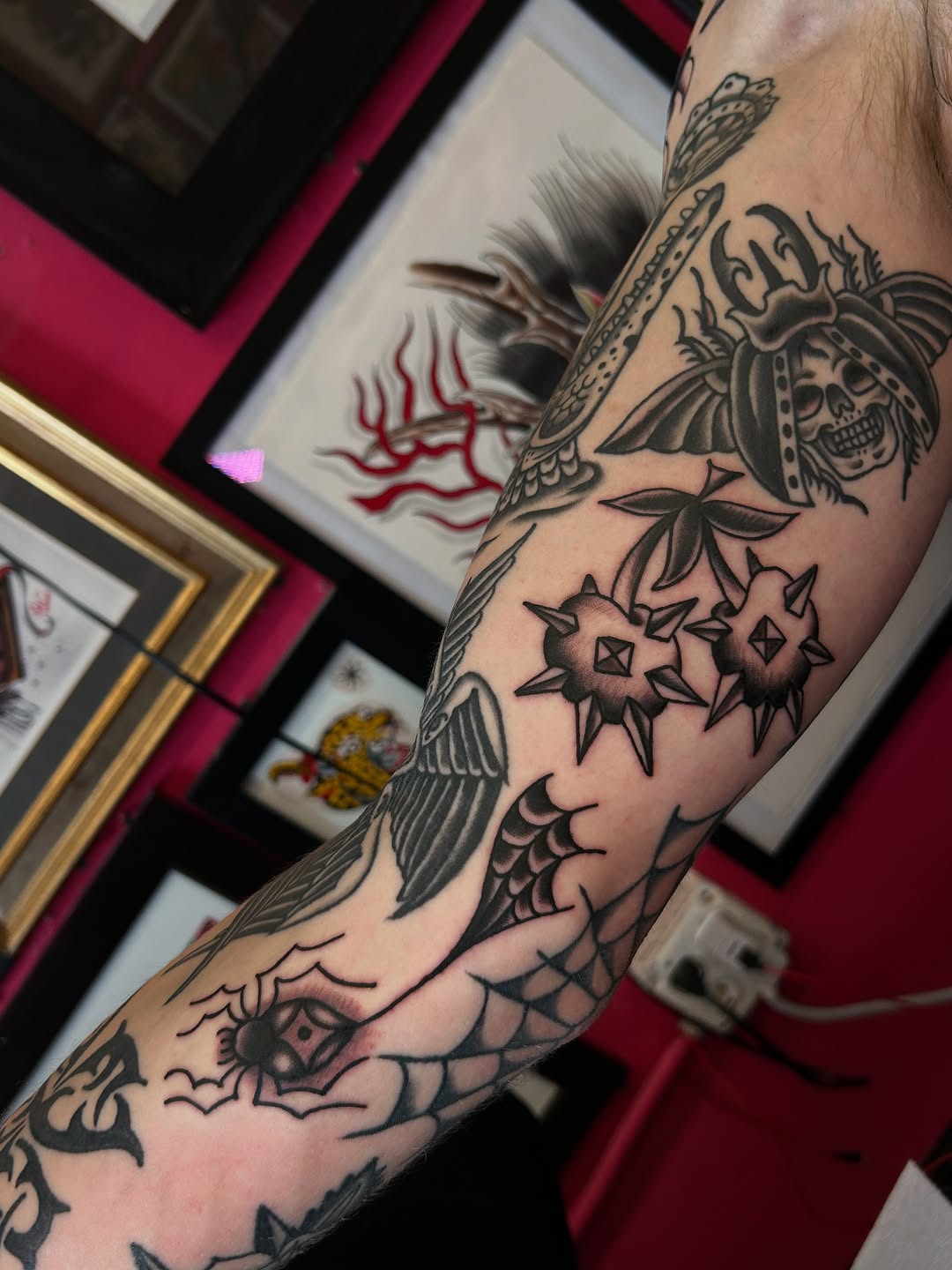 Tattoo by @gnarbunkle โ american_traditional, black_and_grey