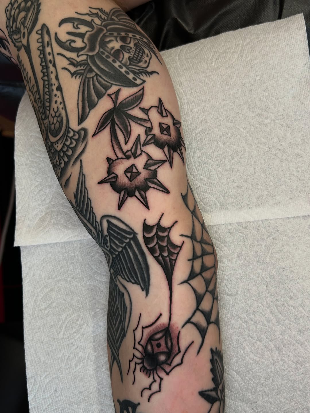 Tattoo by @gnarbunkle โ american_traditional, black_and_grey