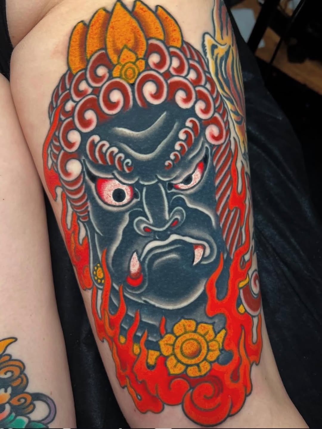 Tattoo by @tattoosbybarron — japanese_irezumi, black_and_grey