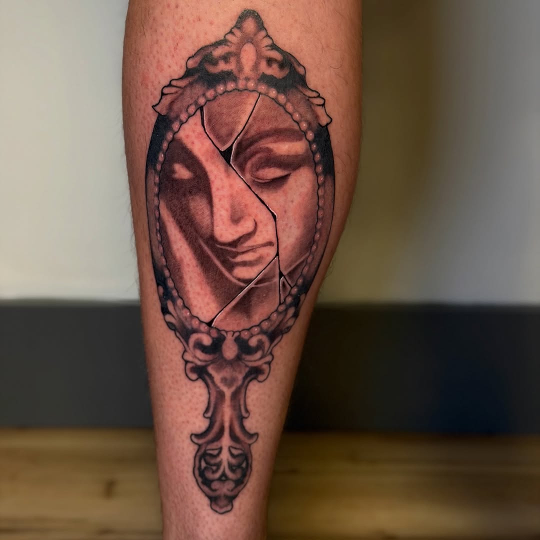 Tattoo by @afondi — black_and_grey, realism