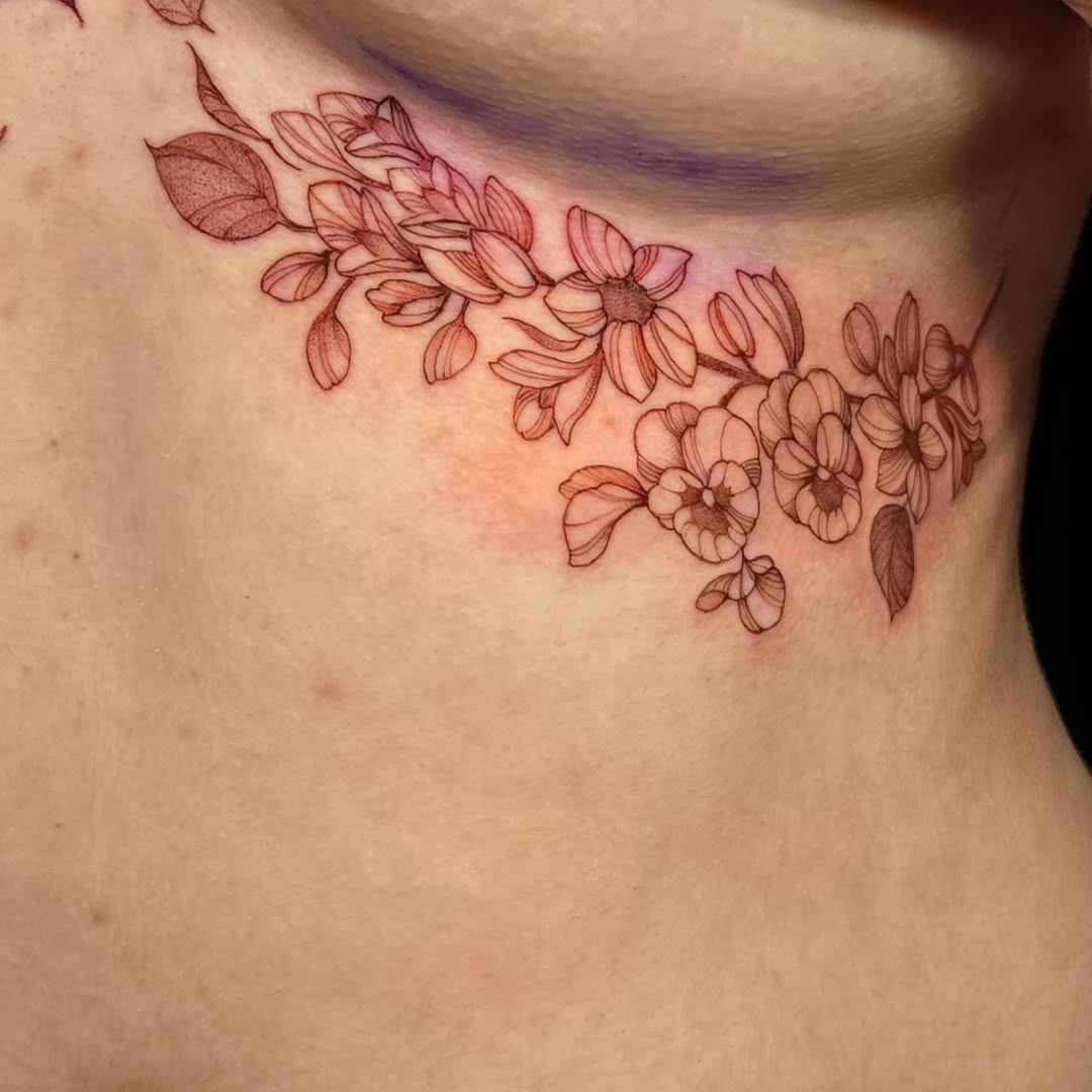 Tattoo by @glasswingtattoo โ fine_line, black_and_grey