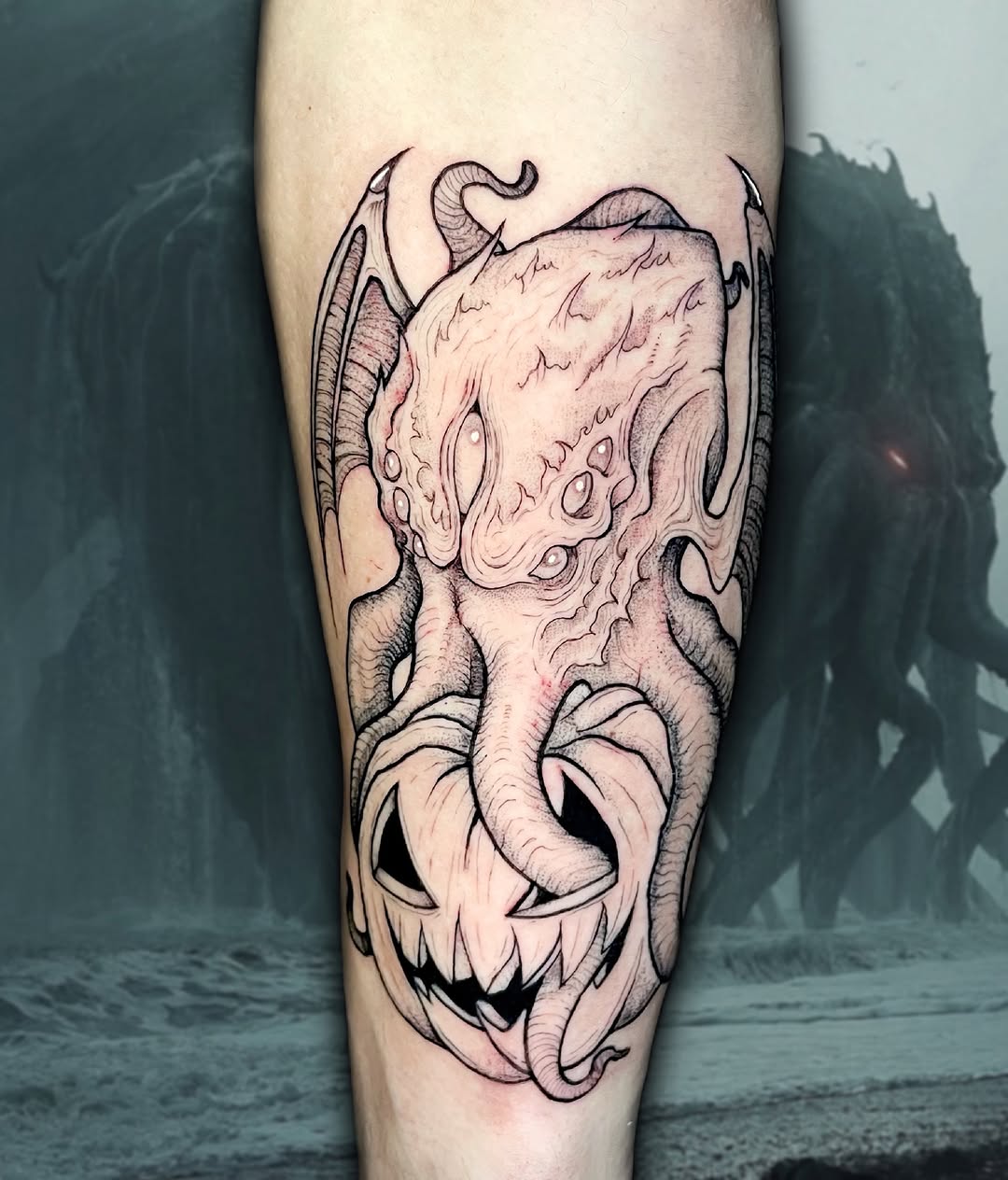 Tattoo by @theghouligan โ dark_realism, black_and_grey