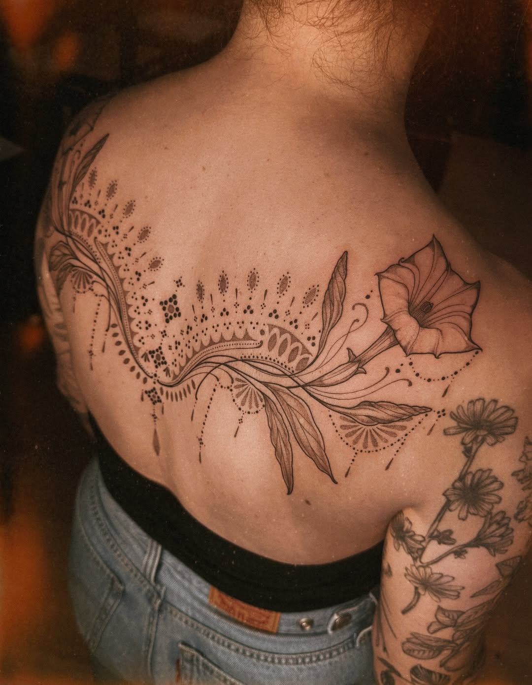 Tattoo by @mushrooomqueen β fine_line, dotwork