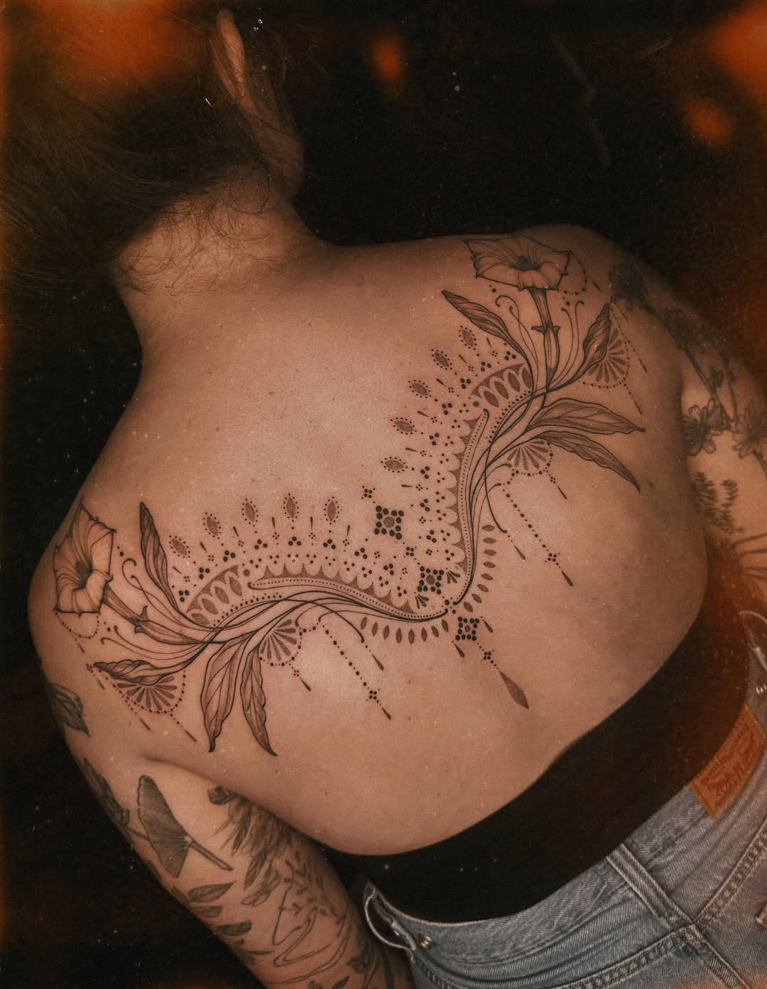 Tattoo by @mushrooomqueen β fine_line, dotwork