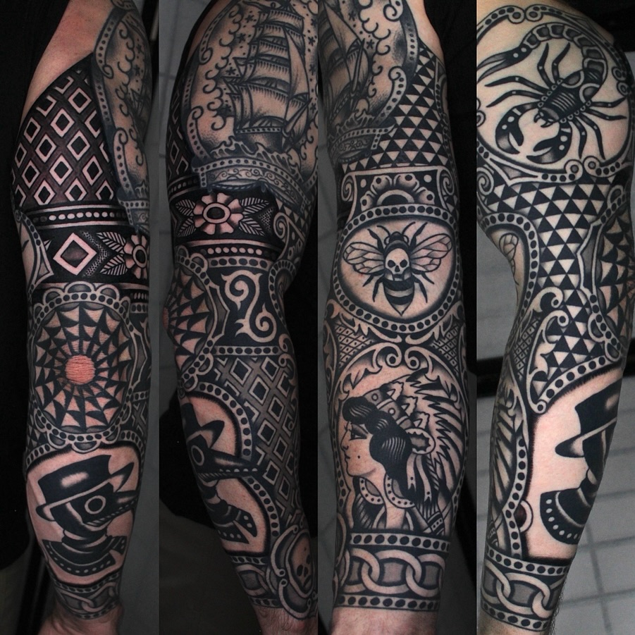Tattoo by @dustinstemen — blackwork, geometric