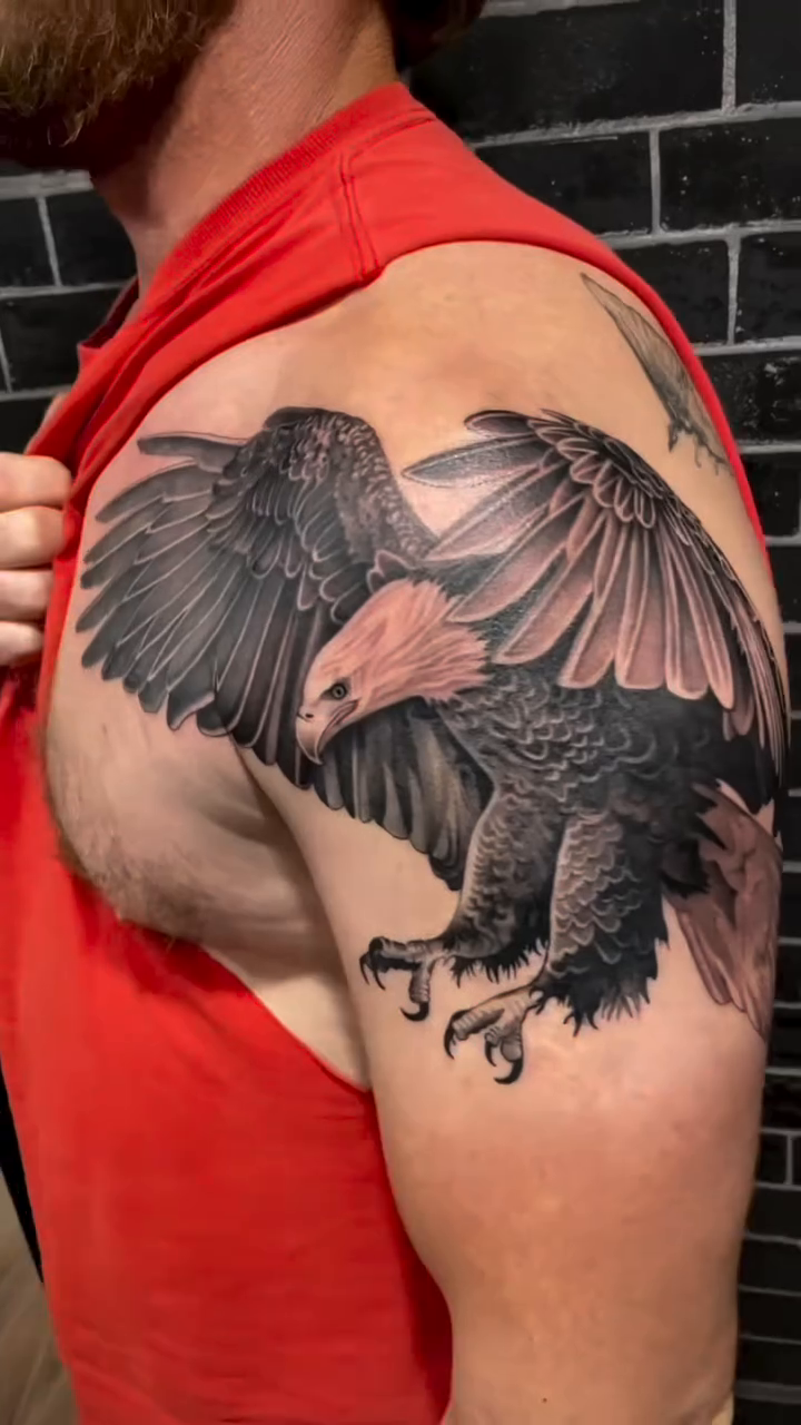 Tattoo by @elijahforstertattoos โ realism, black_and_grey
