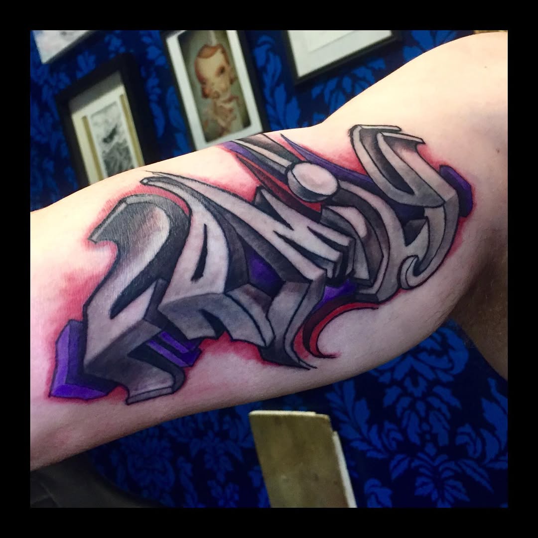 Tattoo by @licensetoink — lettering_script