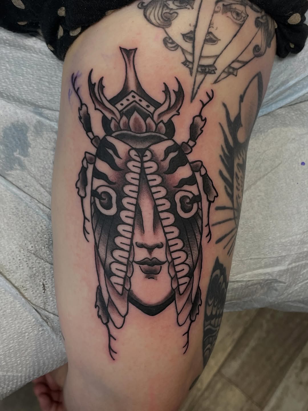 Tattoo by @krystendae โ black_and_grey, neo_traditional