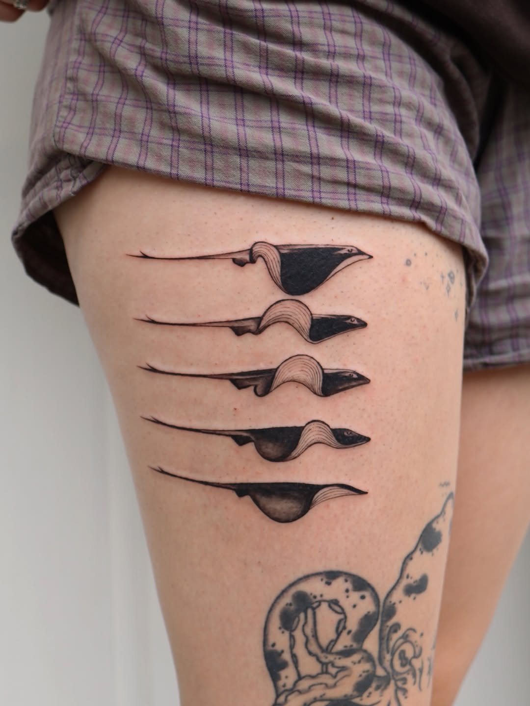 Tattoo by @kingtideink โ black_and_grey