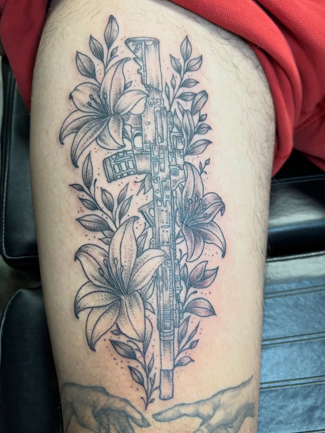 Tattoo by @sailorjake702 — black_and_grey