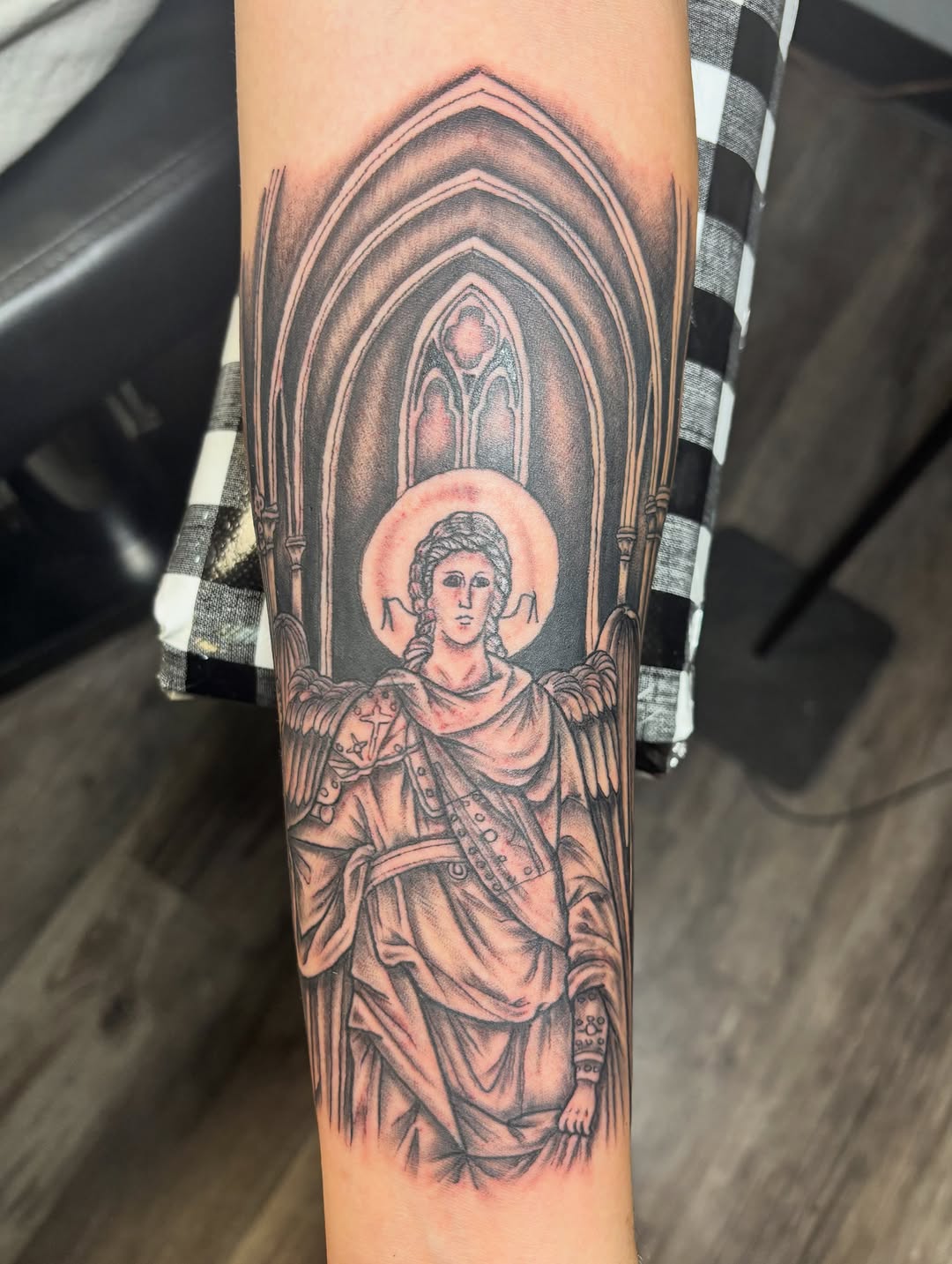 Tattoo by @sailorjake702 — black_and_grey, realism