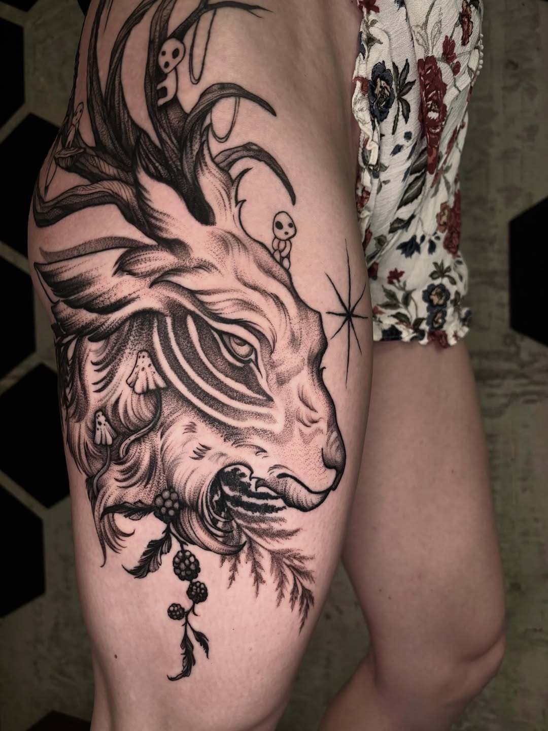 Tattoo by @haileypaetztattoos โ black_and_grey, illustrative
