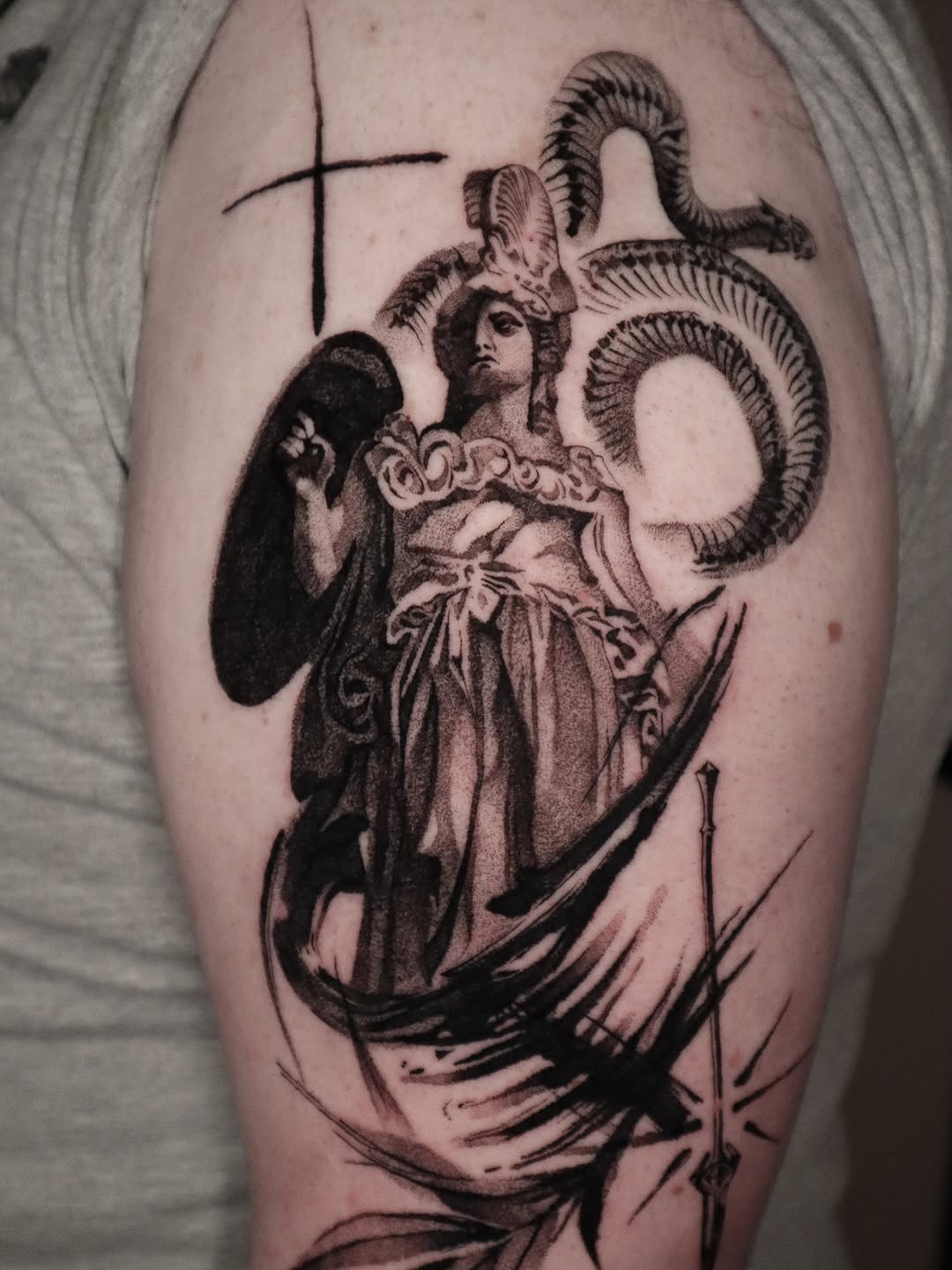 Tattoo by @_connormoon_ — blackwork