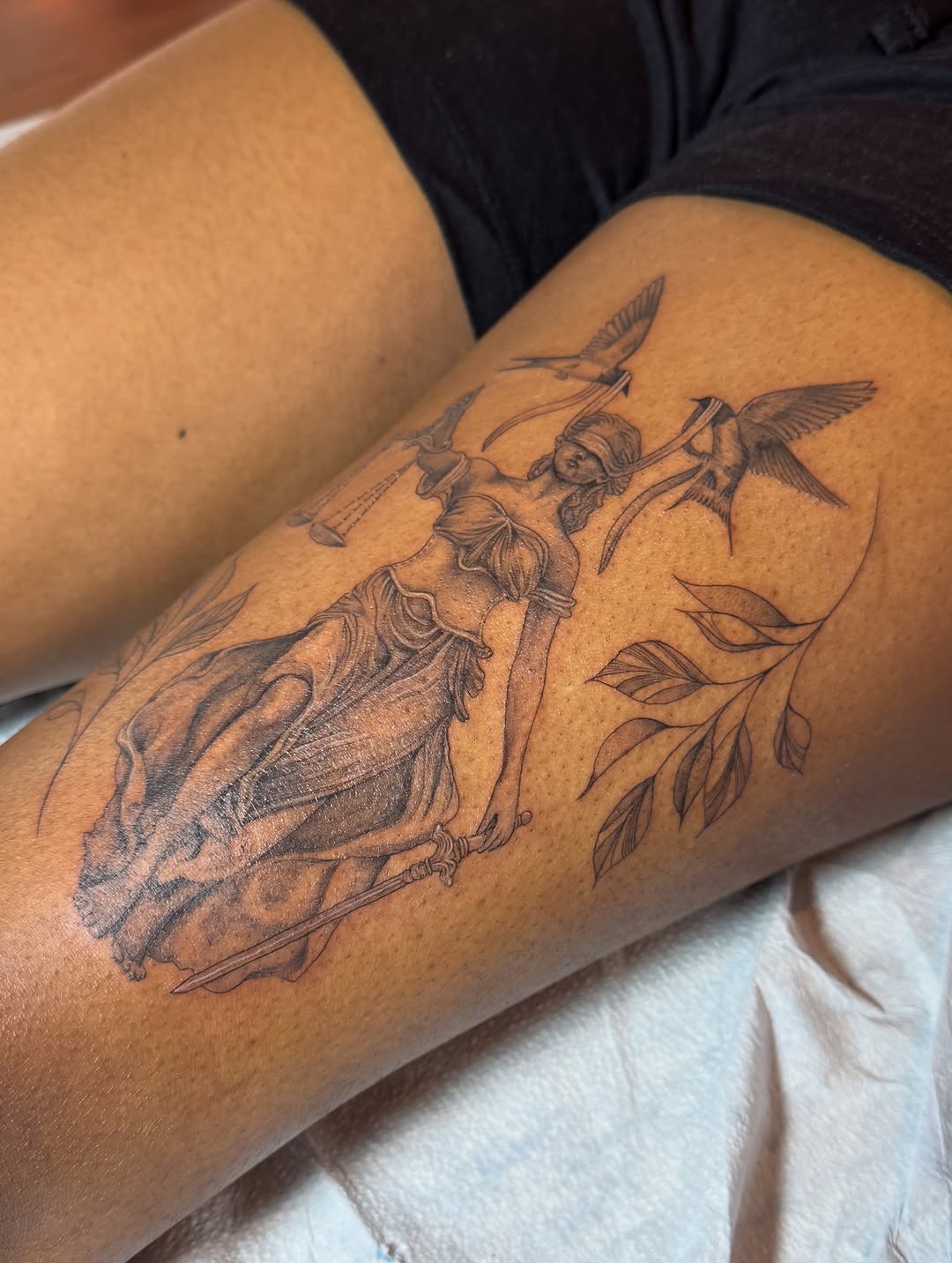 Tattoo by @inkdbyjasmine — illustrative, black_and_grey